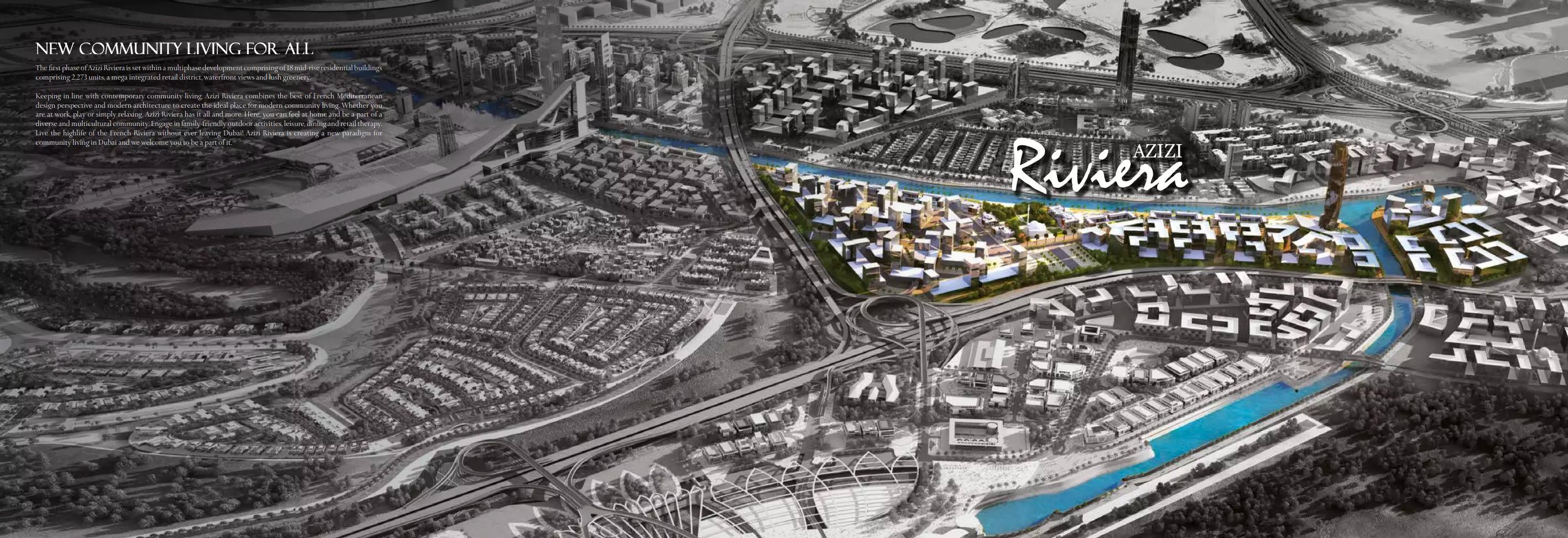 Azizi Riviera 34 master plan layout, Meydan One, Dubai