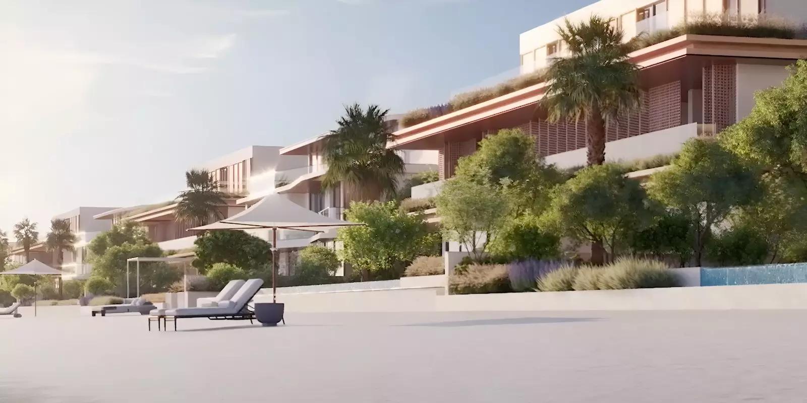 Palm Jebel Ali Frond M waterfront villa view, Nakheel, Dubai