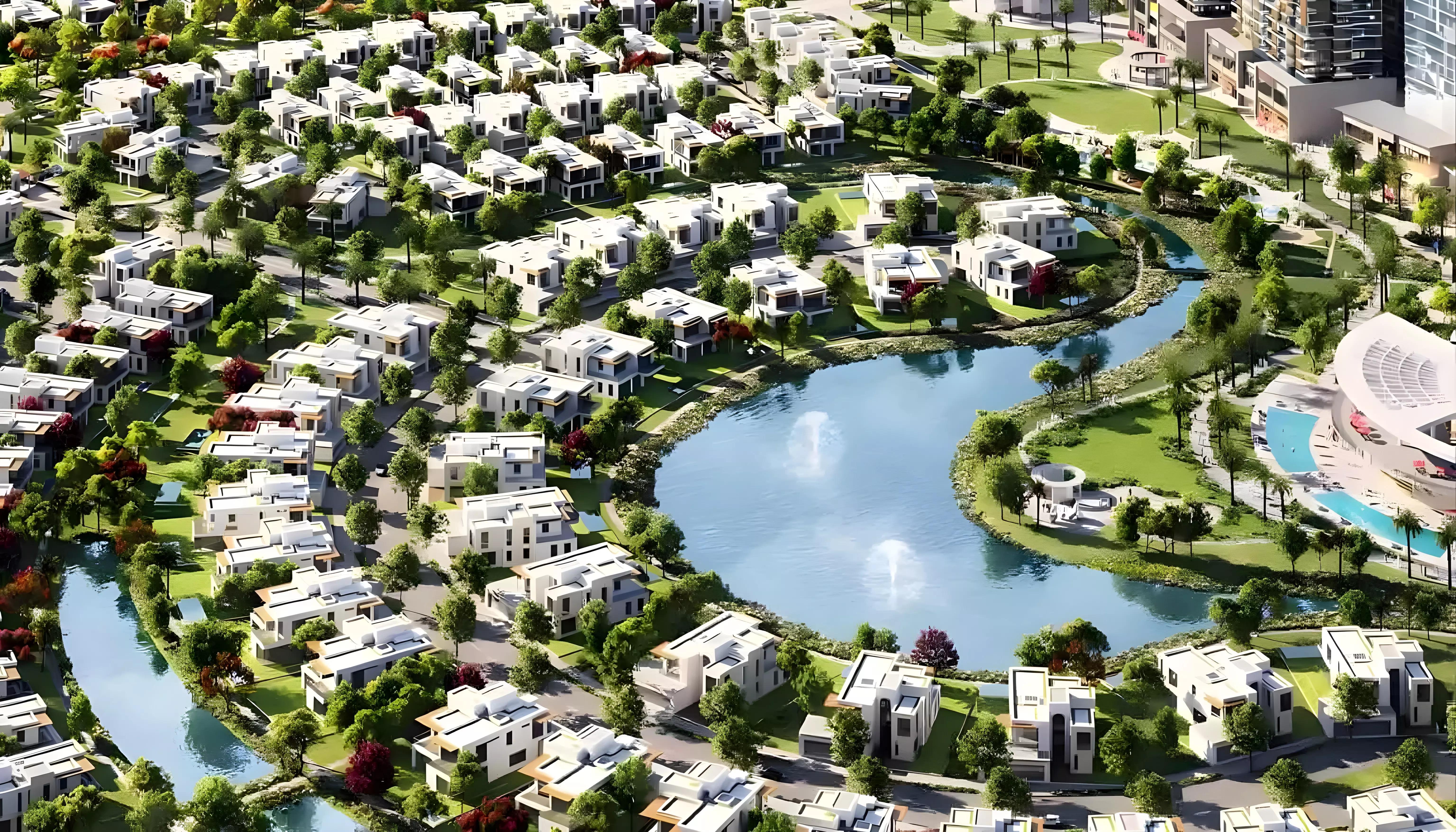 Hayat 6 townhouse exterior with landscaped frontage, Dubai South