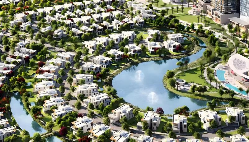 Hayat 6 townhouse exterior with landscaped frontage, Dubai South