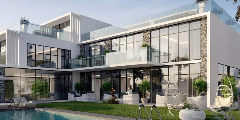Belair villa exterior at The Trump Estates Phase 2, DAMAC Hills, Dubai