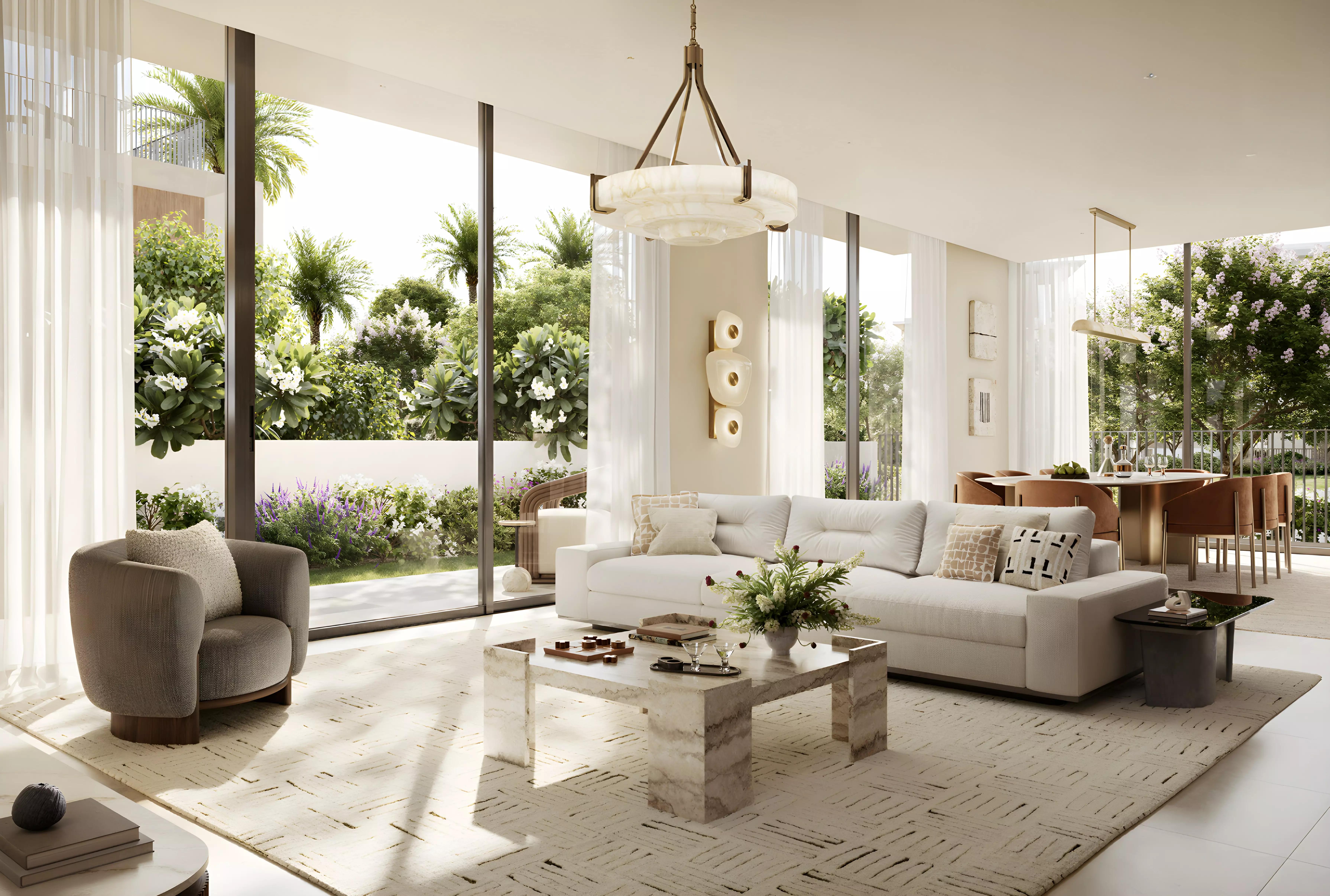 Selvara Phase 3 villa interior living space, Emaar DIP