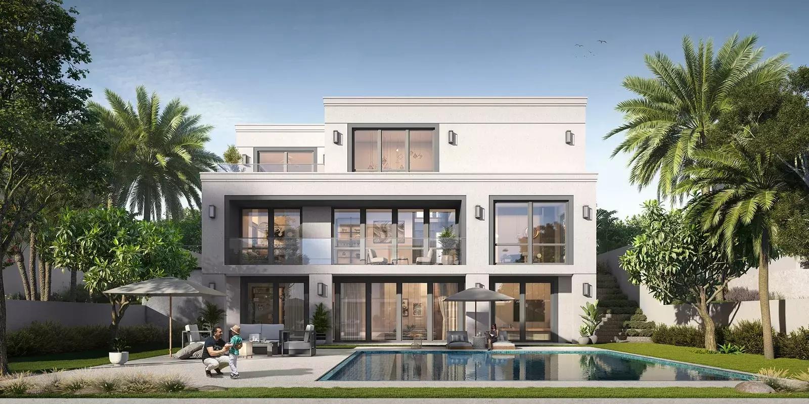 Palmeira villa community street view, The Oasis by Emaar, Dubai