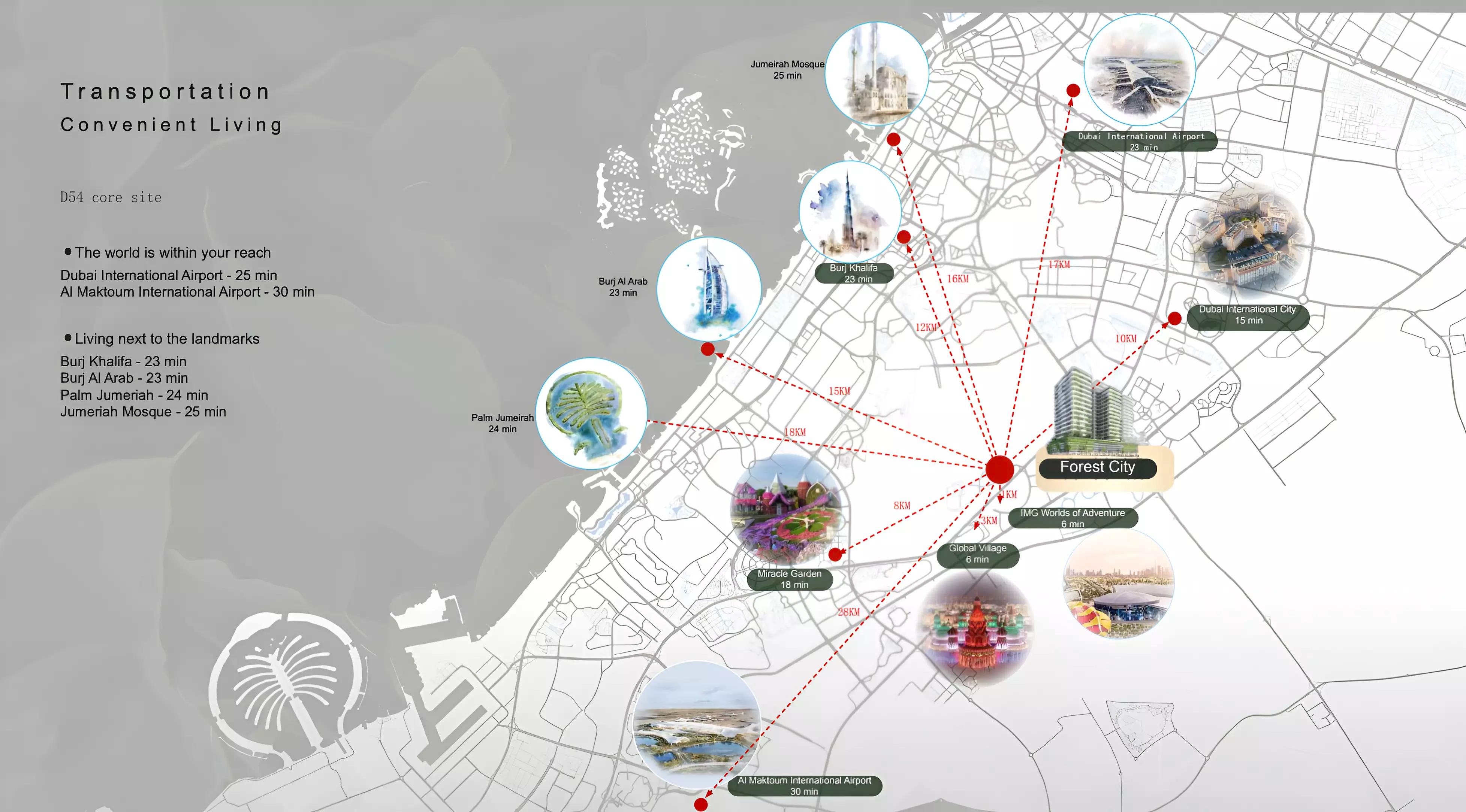 Forest City Tower 2 master plan layout, Dubai Land Residence Complex