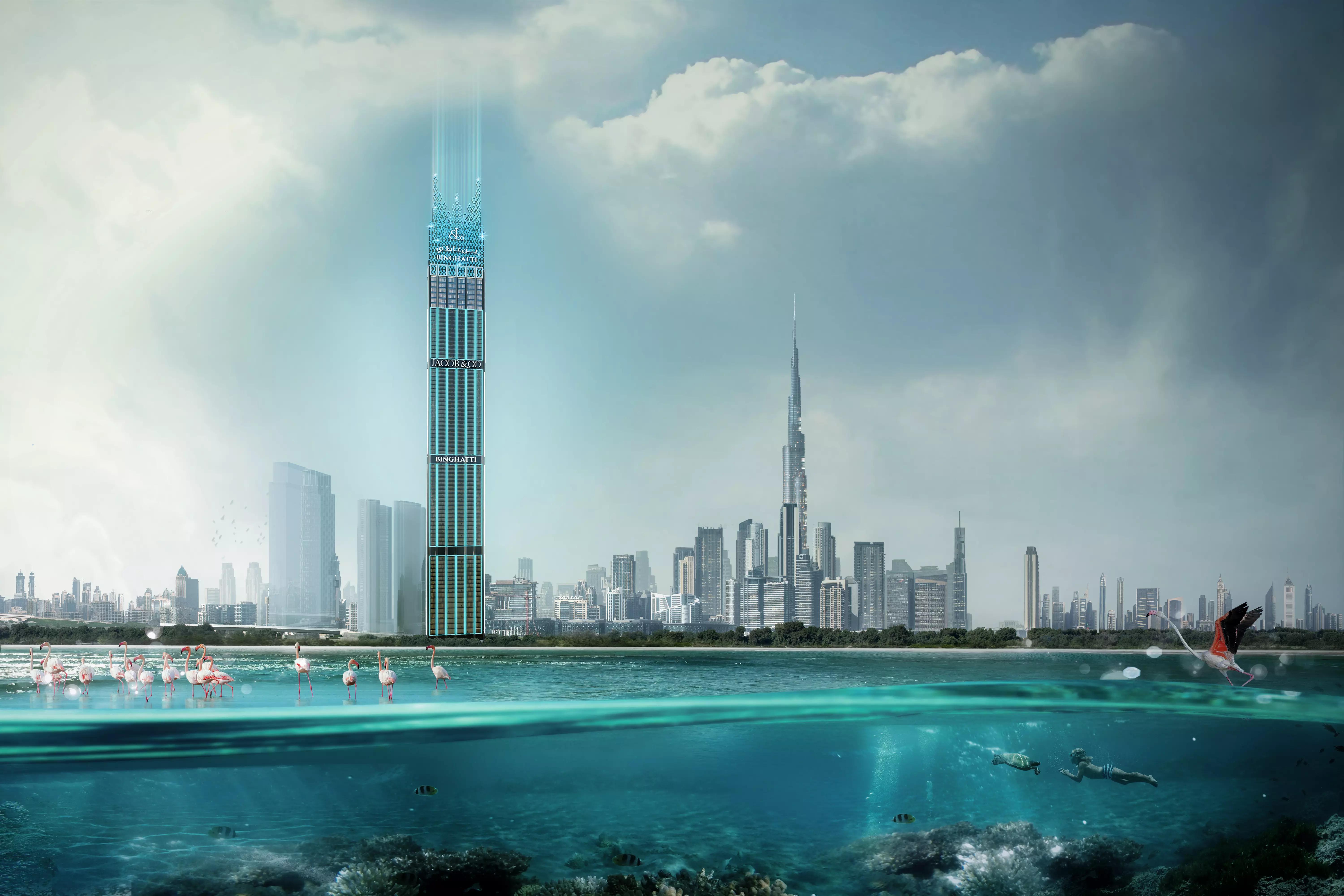 Burj Binghatti Jacob & Co residence interior, Business Bay, Dubai