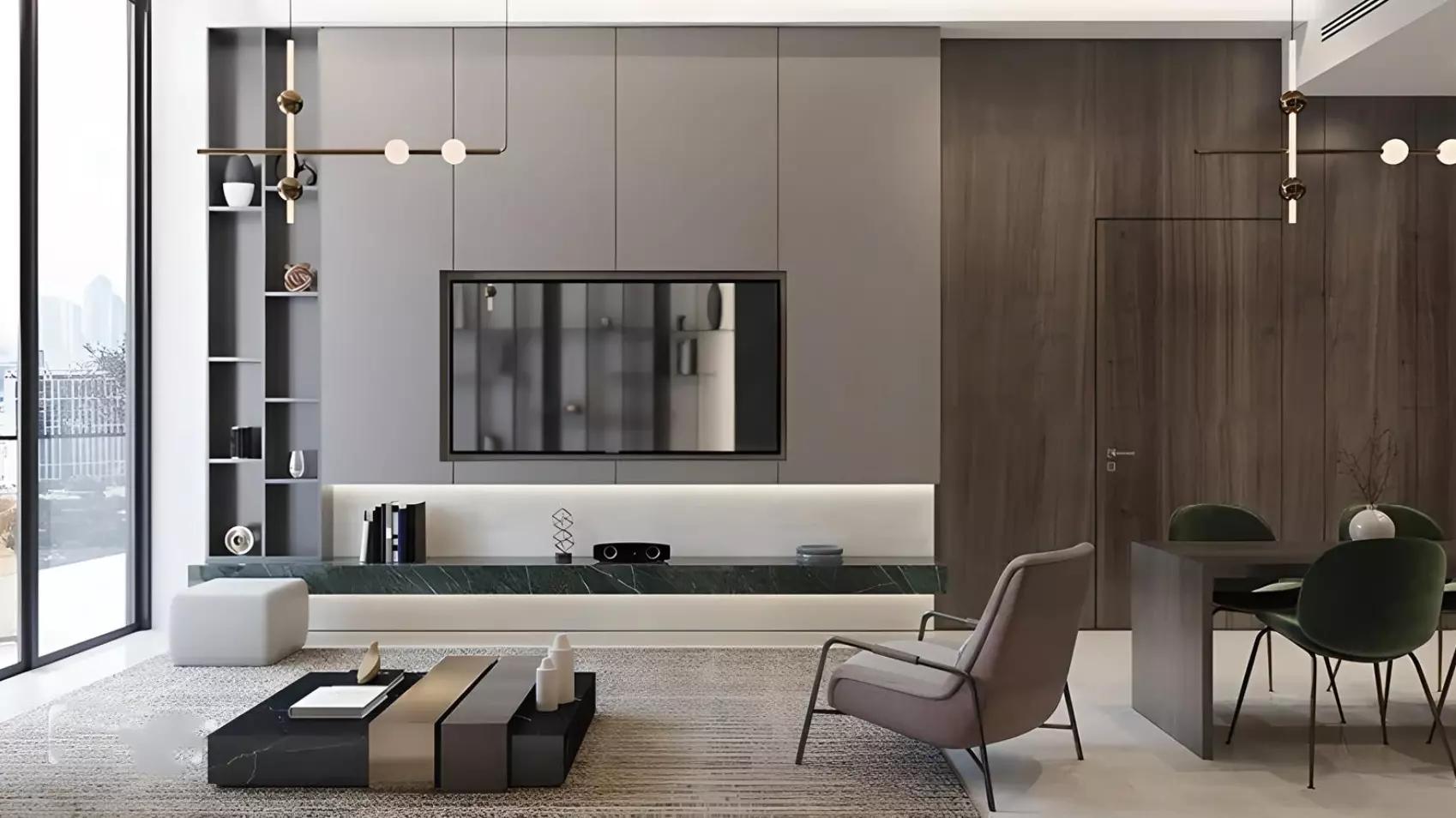 Samana Park Meadows exterior building facade, Dubai Land Residence Complex, Dubai