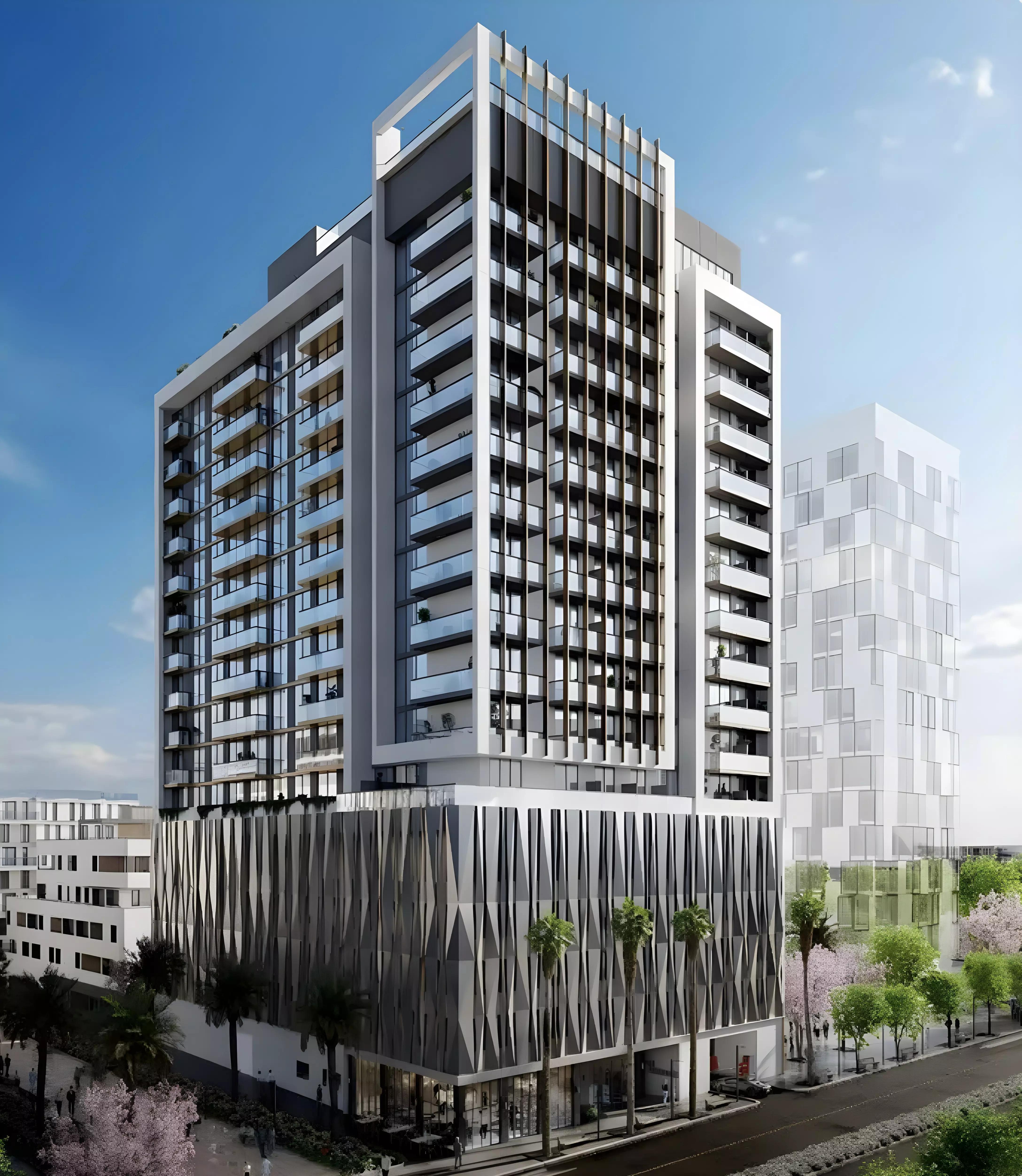 Rise Residence building elevation view, JVC District 16, Dubai