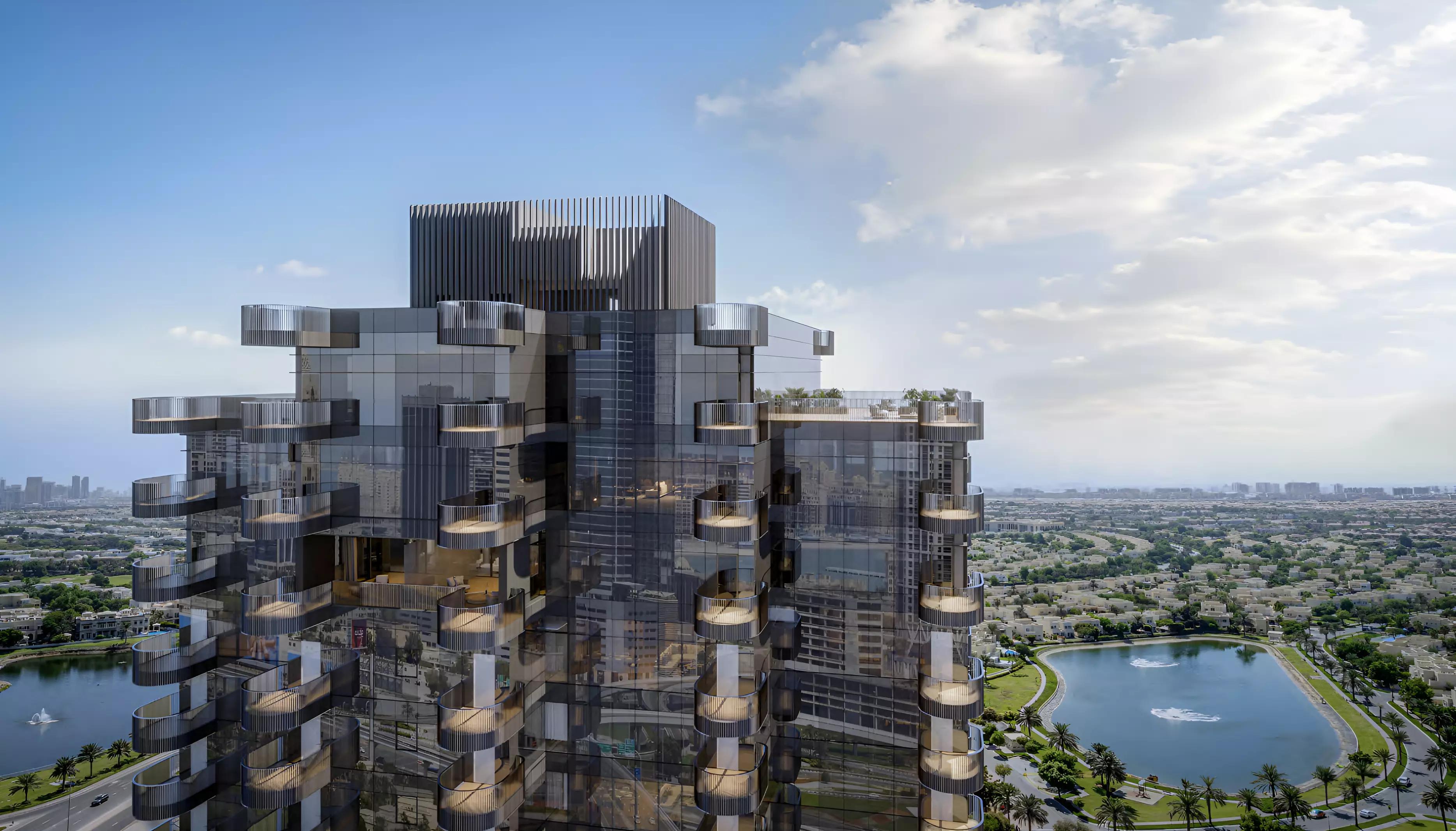 W Residences at JLT tower exterior view, Jumeirah Lake Towers, Dubai