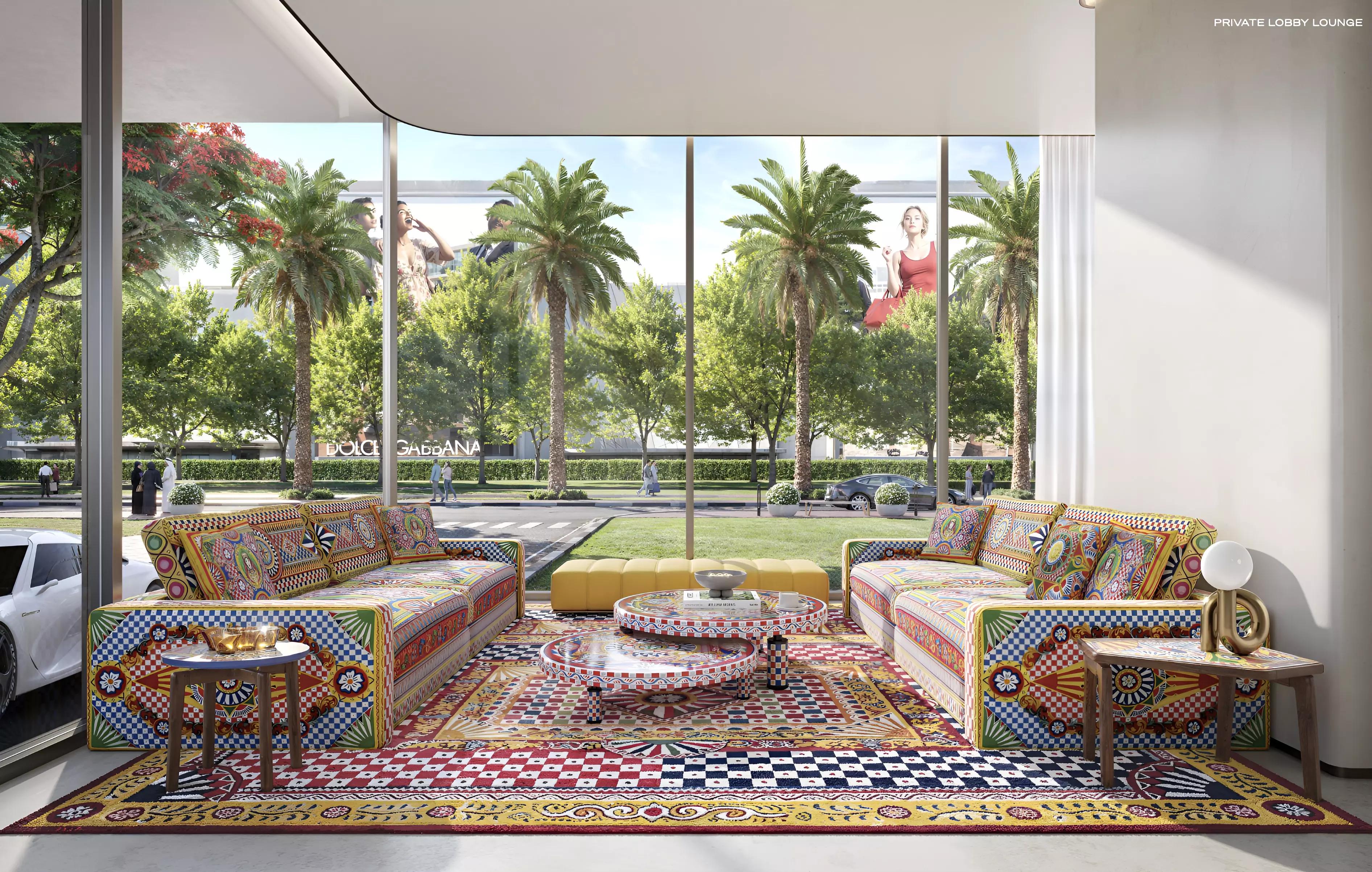 Isla Private Residences apartment interior living area, Dubai Islands