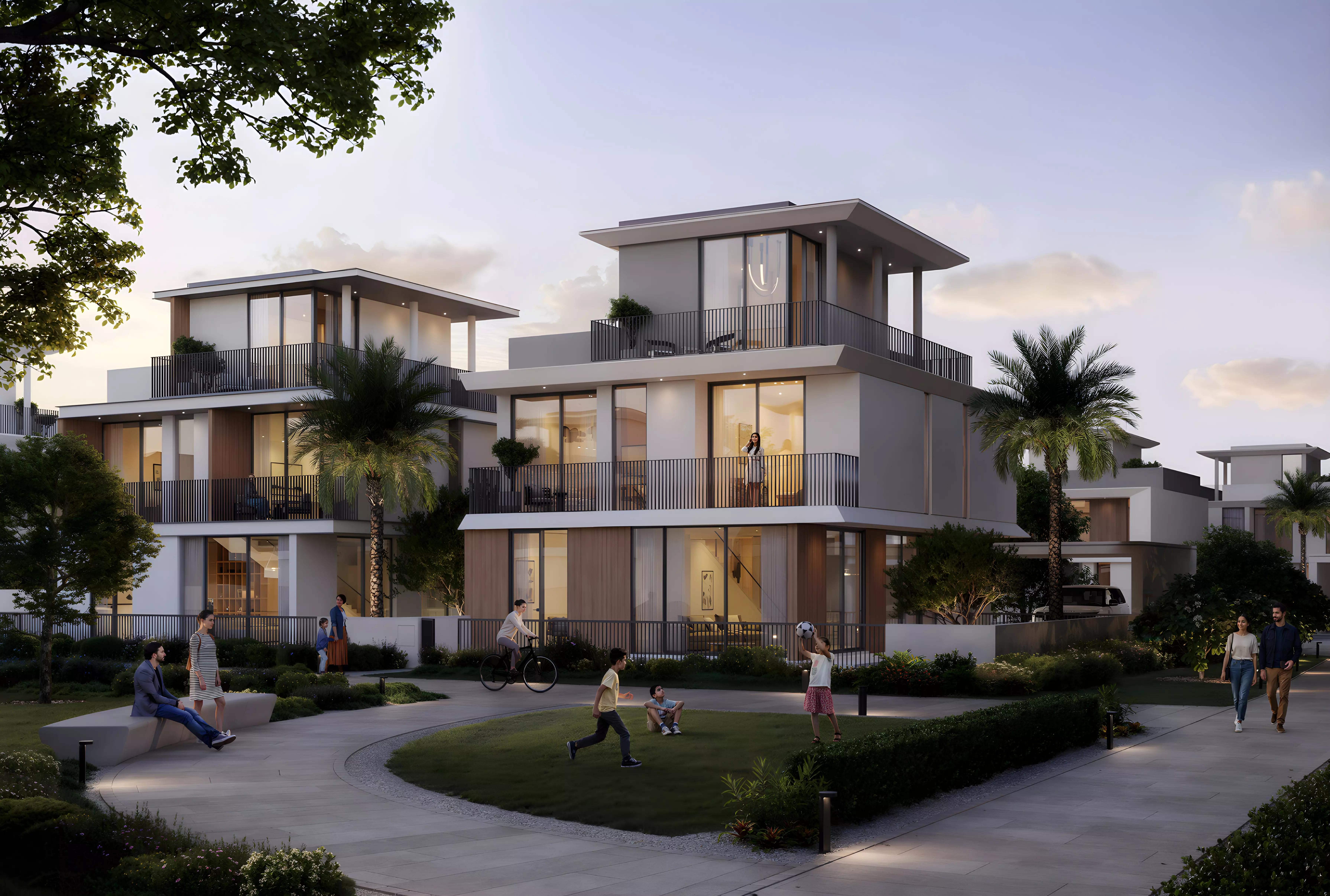 Selvara Phase 3 villa community street view, DIP 2, Dubai