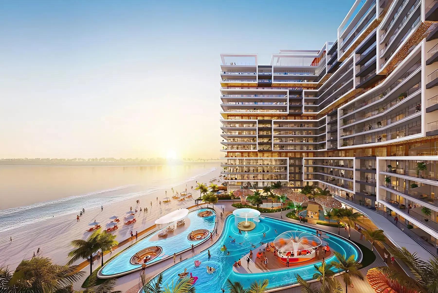 Seacrest waterfront facade and podium, Dubai Maritime City