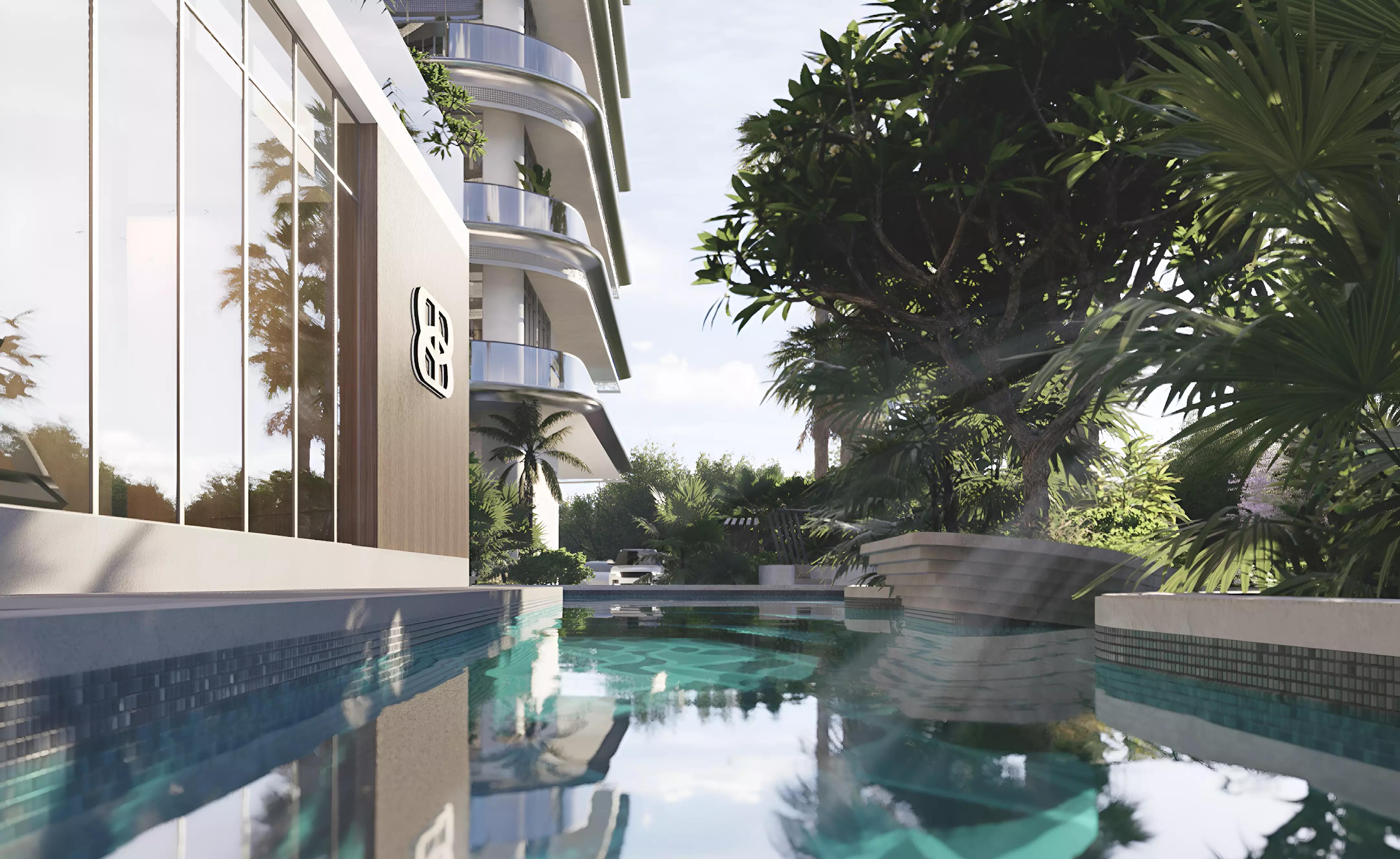 Bond Enclave swimming pool deck area