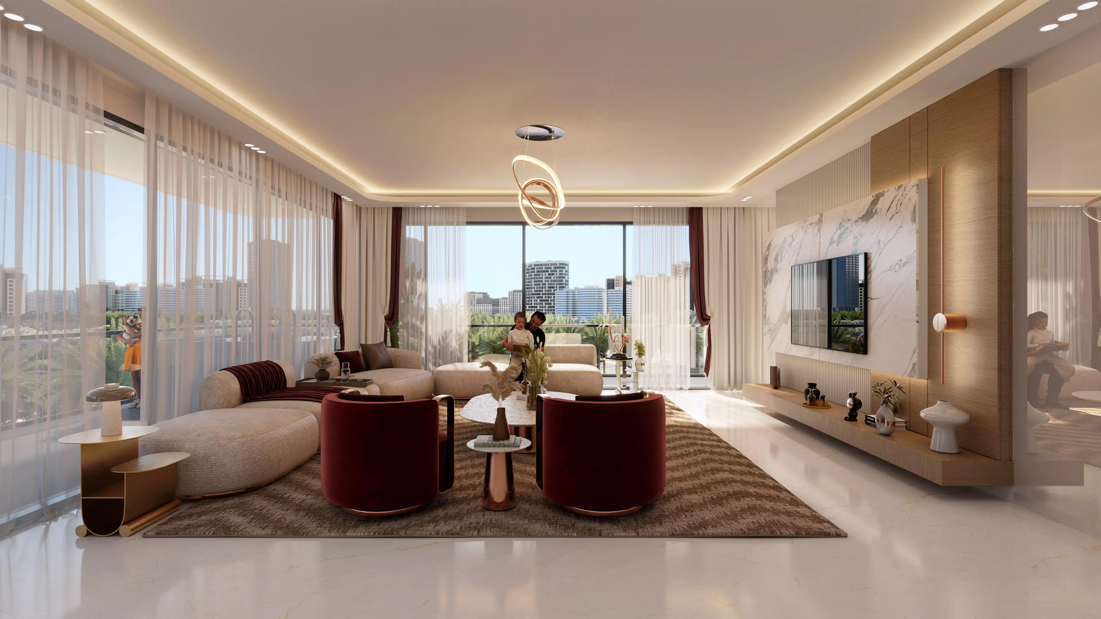 Blossom76 lobby and interior finishes, Jumeirah Village Circle