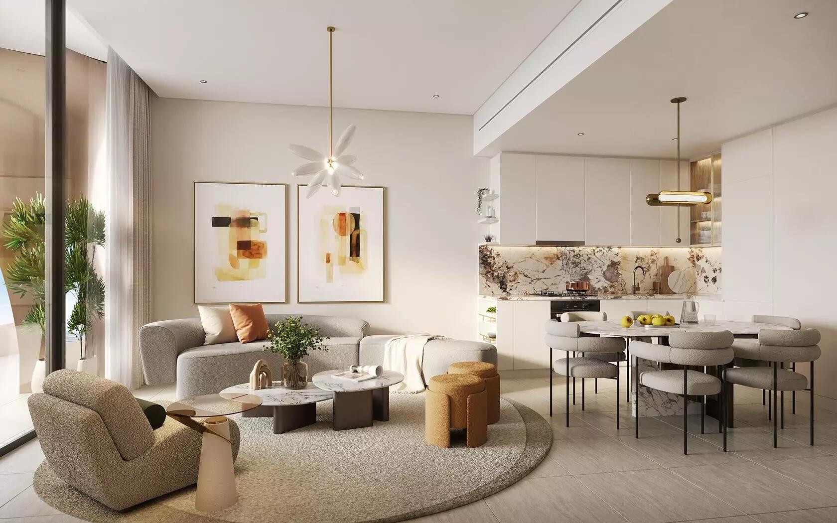 One Residence lobby and communal interior, Downtown Dubai
