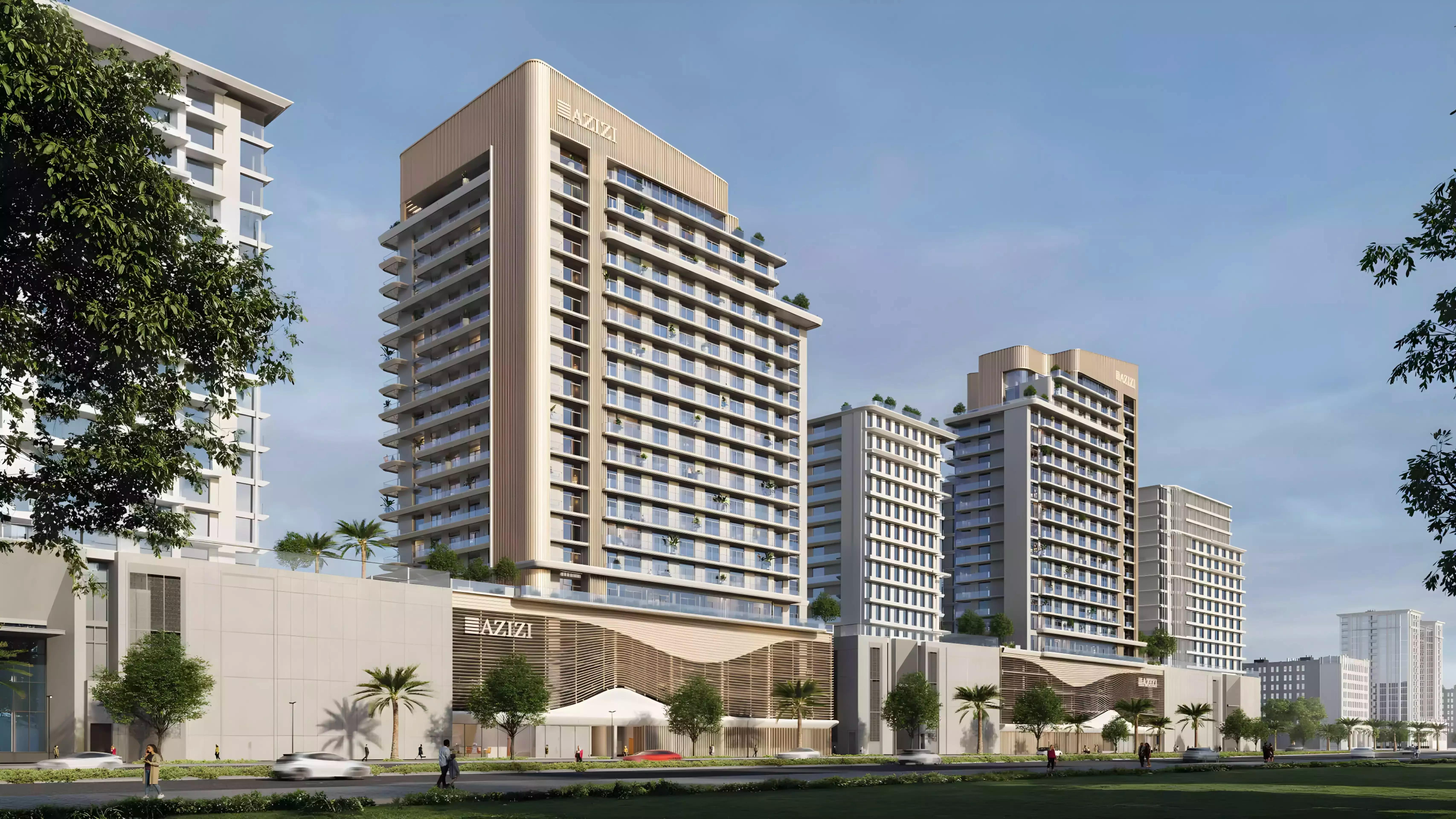 Azizi Leily tower exterior facade, Al Jaddaf, Dubai