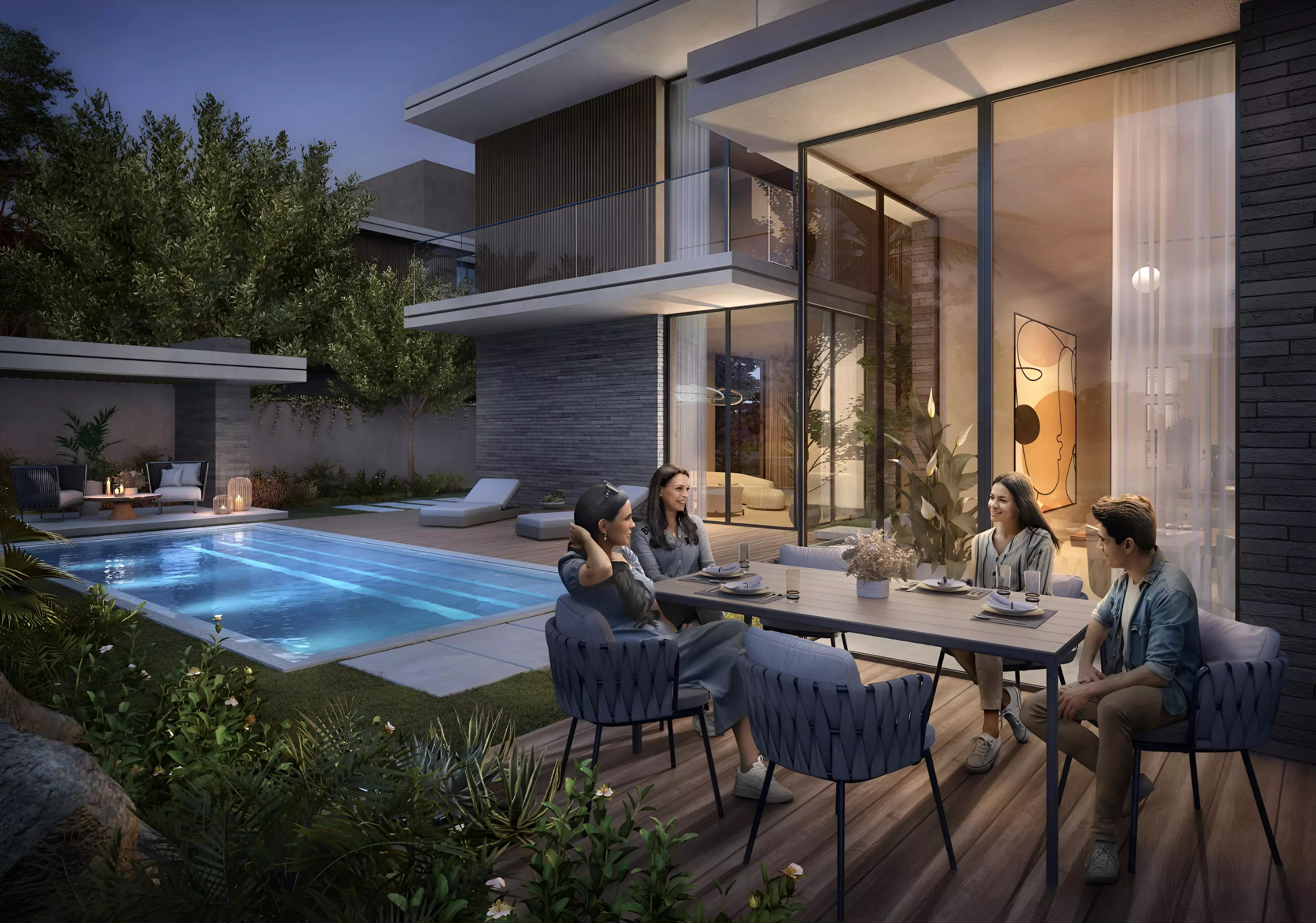 Ravenna Residences landscaped garden and outdoor area, The Wilds by Aldar, Dubai