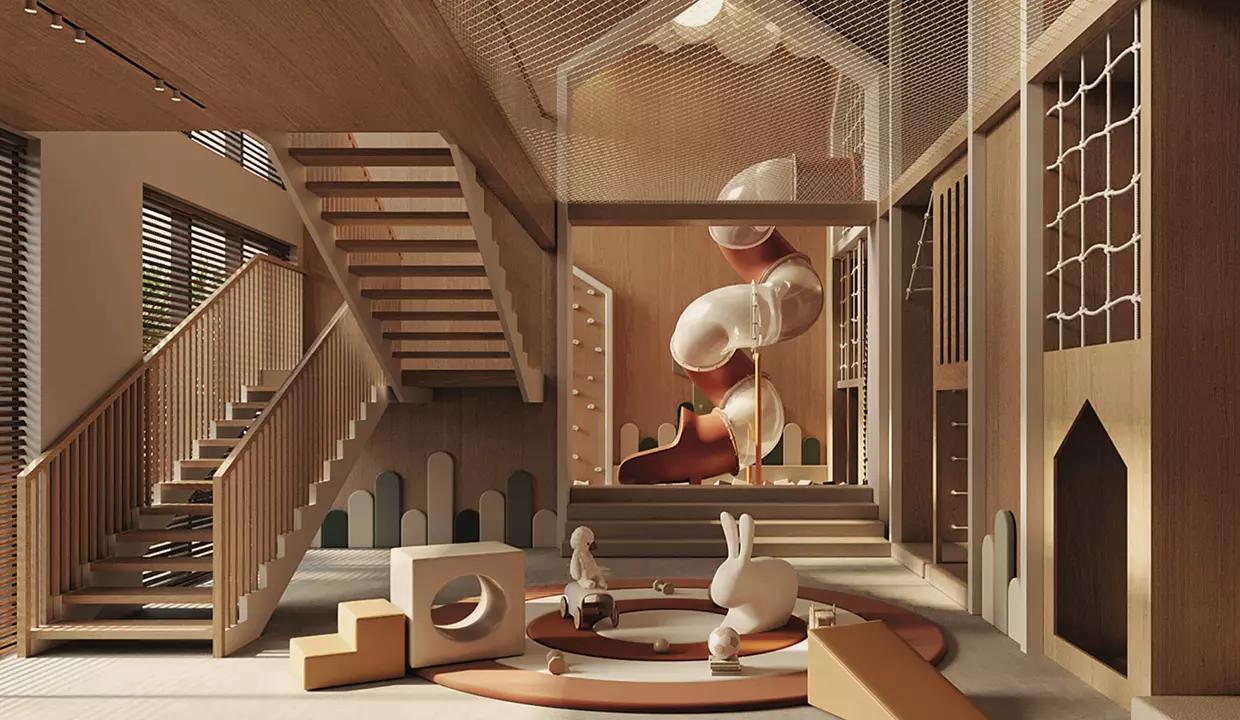 Arisha Terraces apartment interior living space, Dubai Studio City