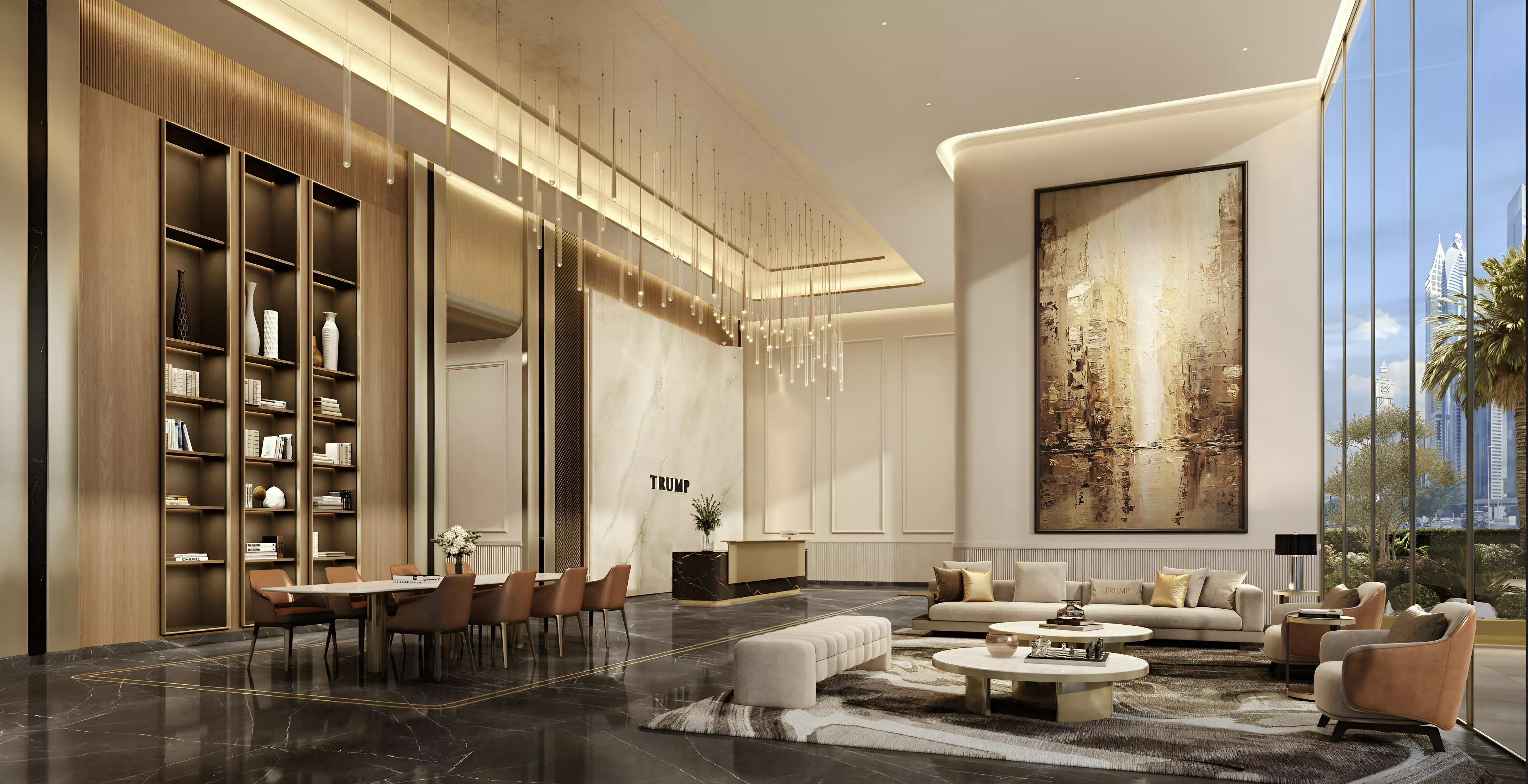 Landscaped gardens surrounding Trump International Hotel & Tower Dubai
