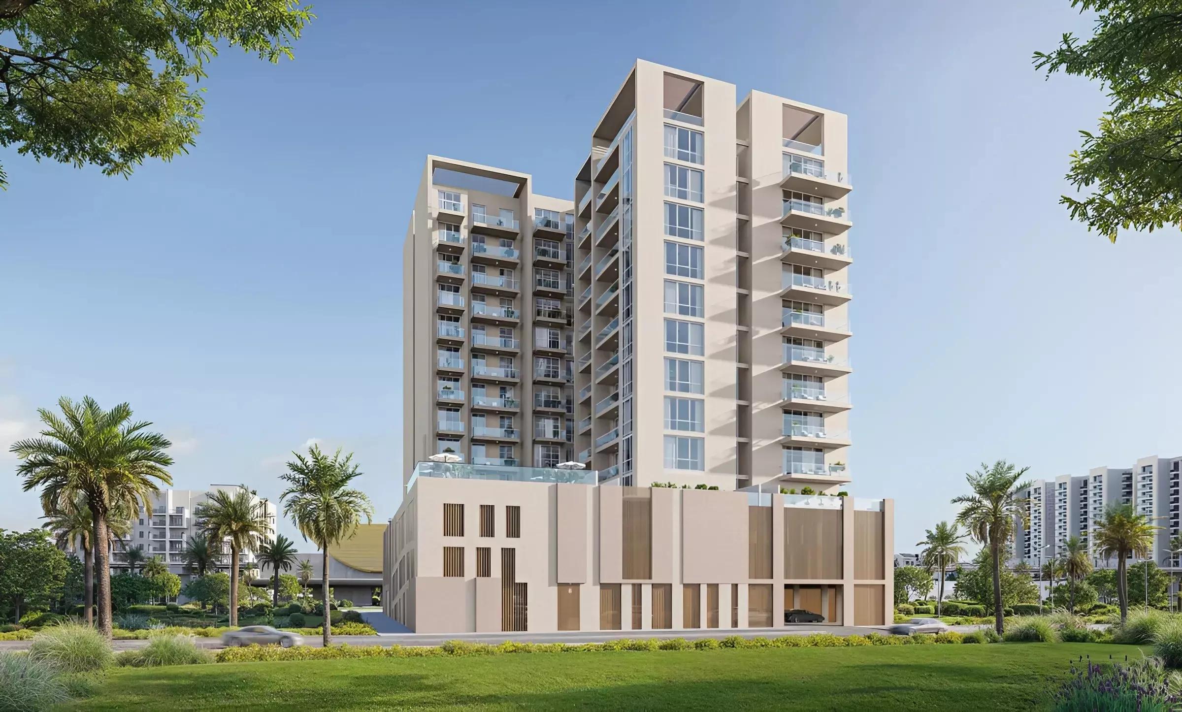 Apartment living area interior at Avenue Residence 8, Al Furjan