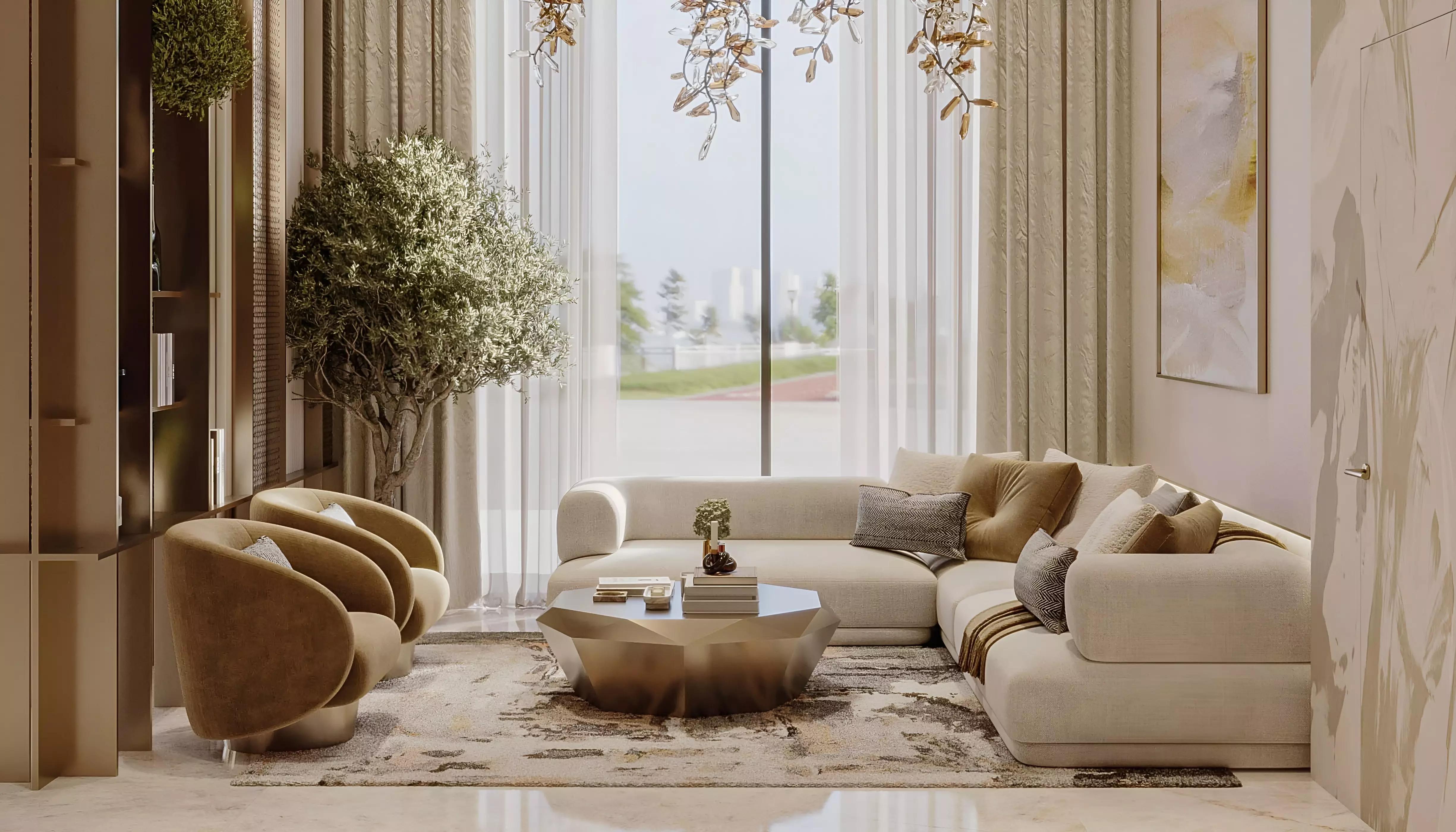 Floarea Oasis gymnasium interior rendering, Dubai Land Residence Complex