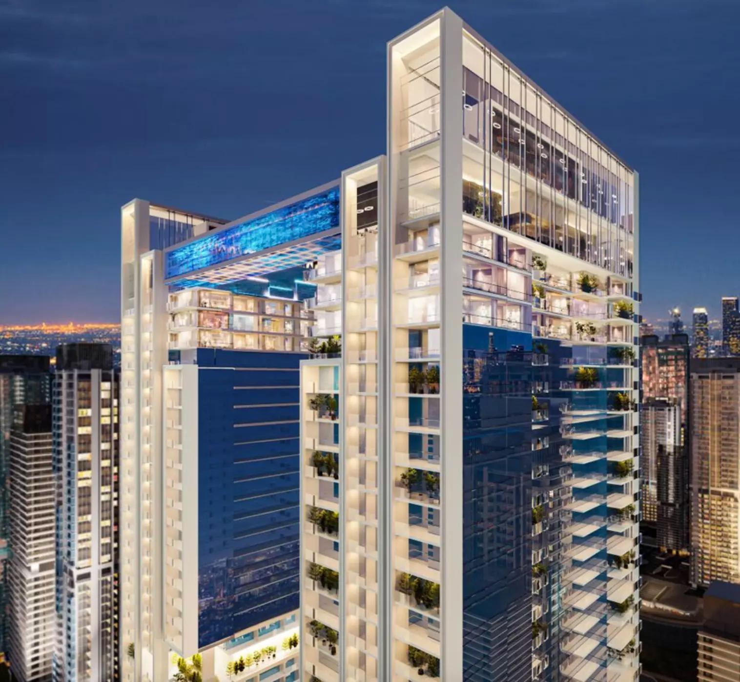 Viewz by Danube tower exterior view, Jumeirah Lake Towers, Dubai