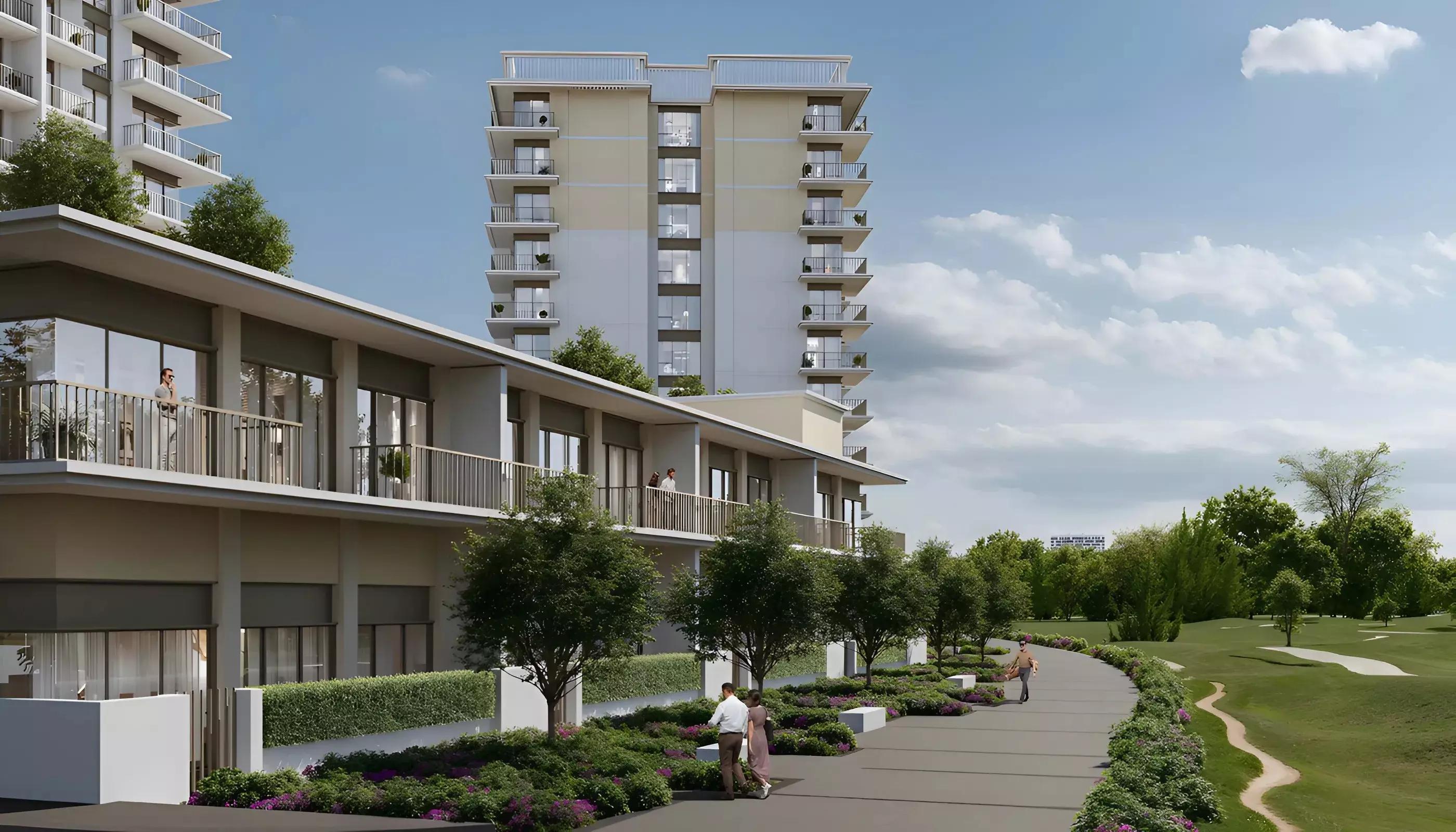 Golf Verge apartment interior living space, Dubai South