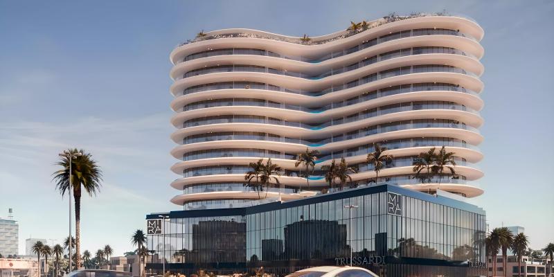 Trussardi Residences exterior facade in Al Furjan, Dubai