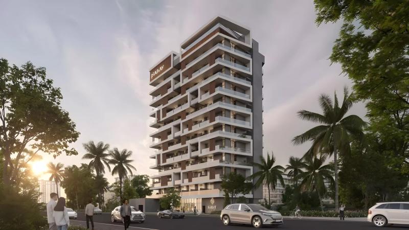 Saray Prime Residence apartment building exterior, Dubai Land Residence Complex, Dubai