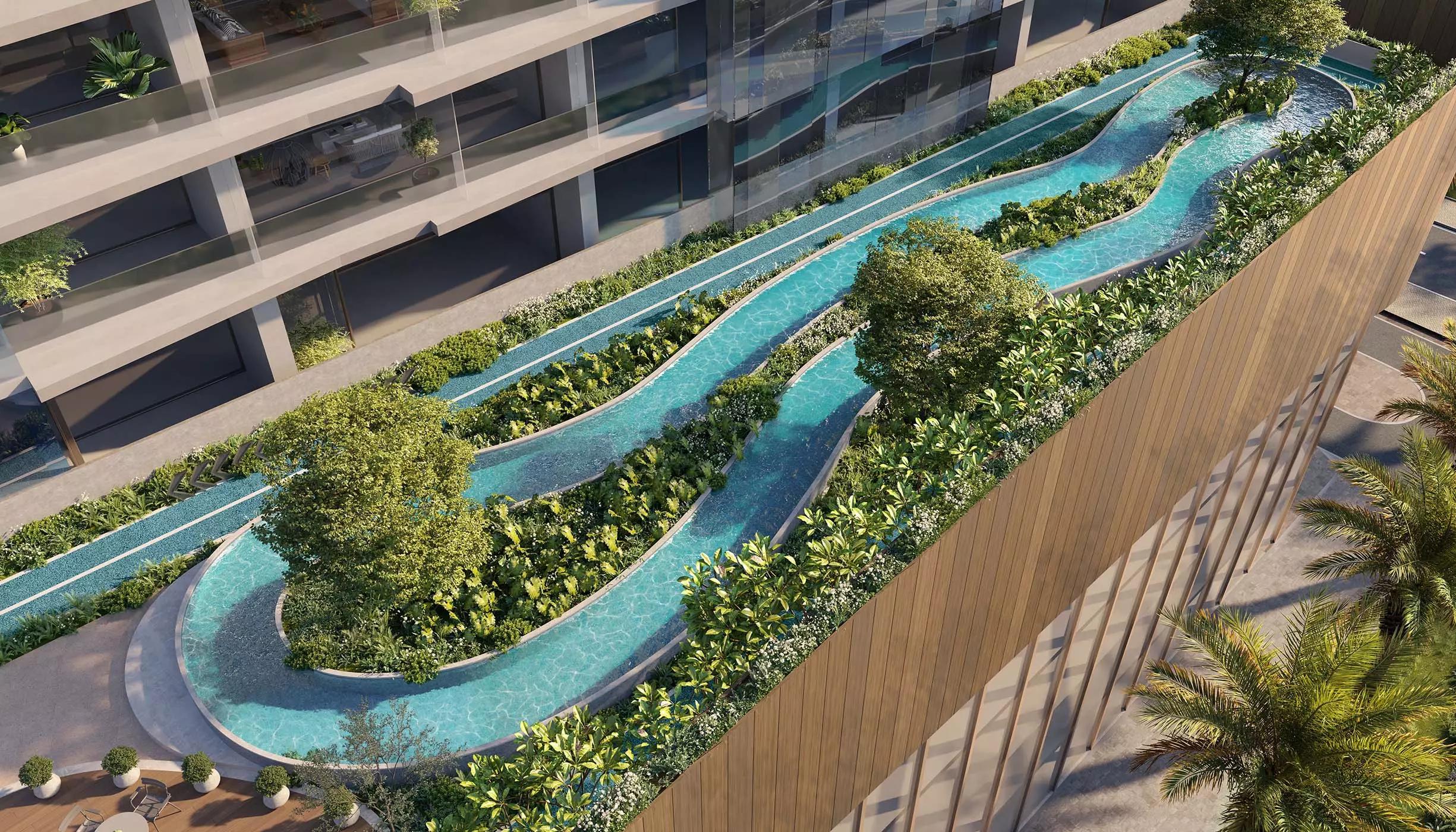 Skyhills Residences building facade and entrance, Dubai Science Park