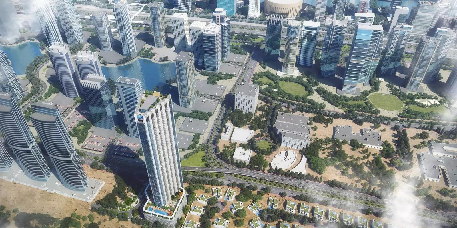 Sobha Verde residential tower street view, Jumeirah Lake Towers