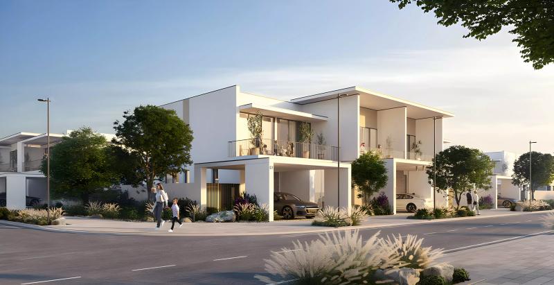 Lillia at The Valley townhouse exterior facade, Dubai