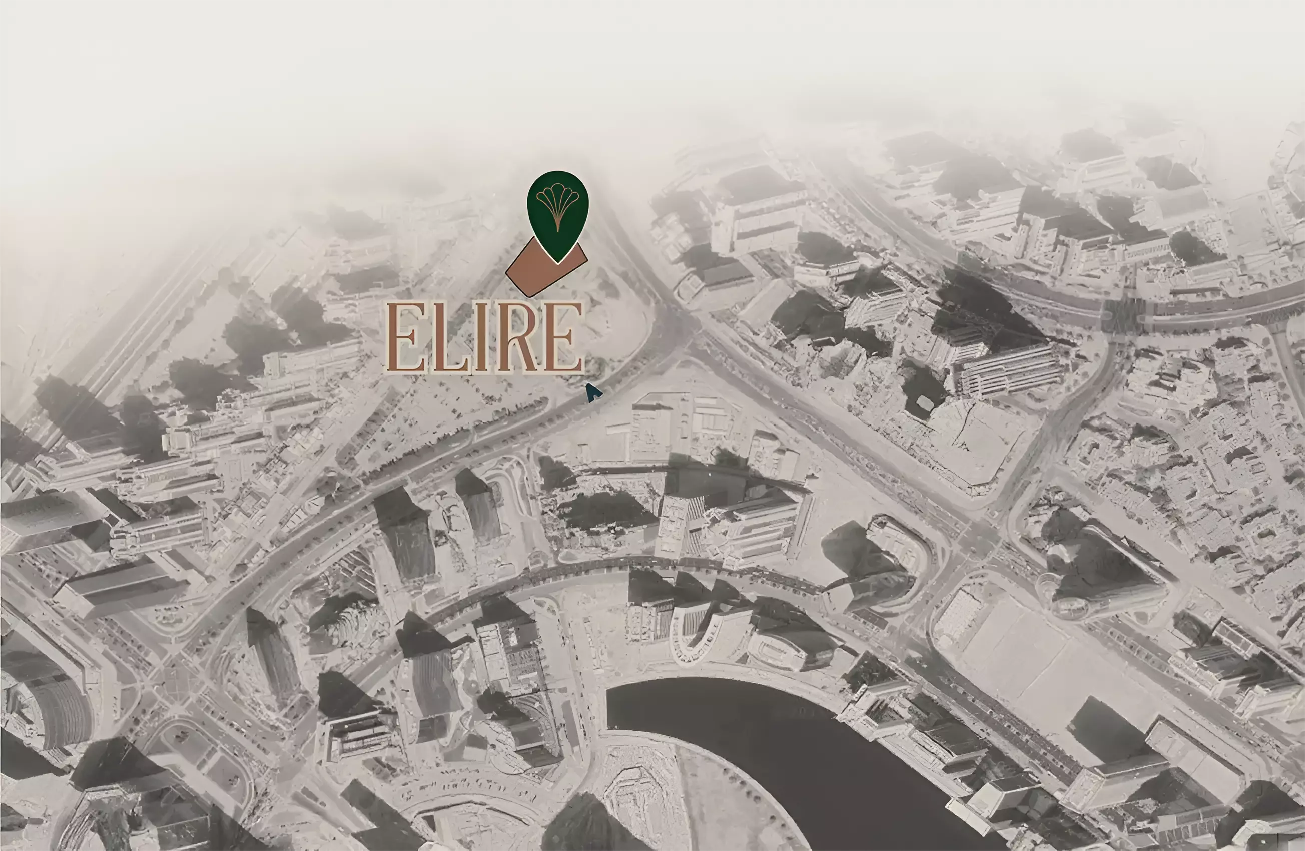 Elire master plan layout showing building footprint within Business Bay