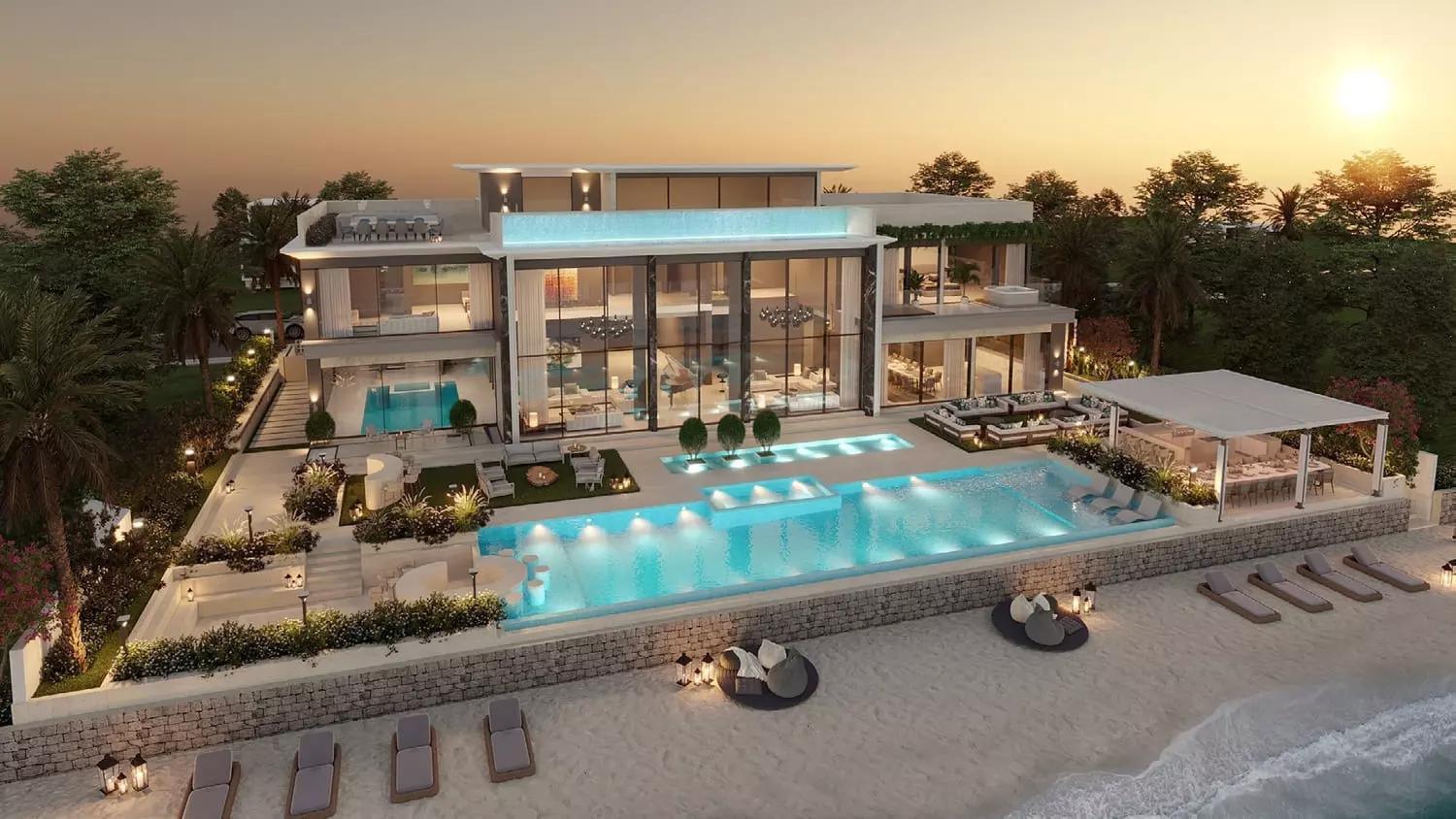 SeaRenity K70 villa living interior, Palm Jumeirah, Dubai
