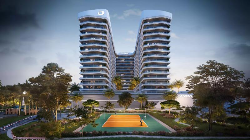 ELO 3 residential building exterior at DAMAC Hills, Dubai