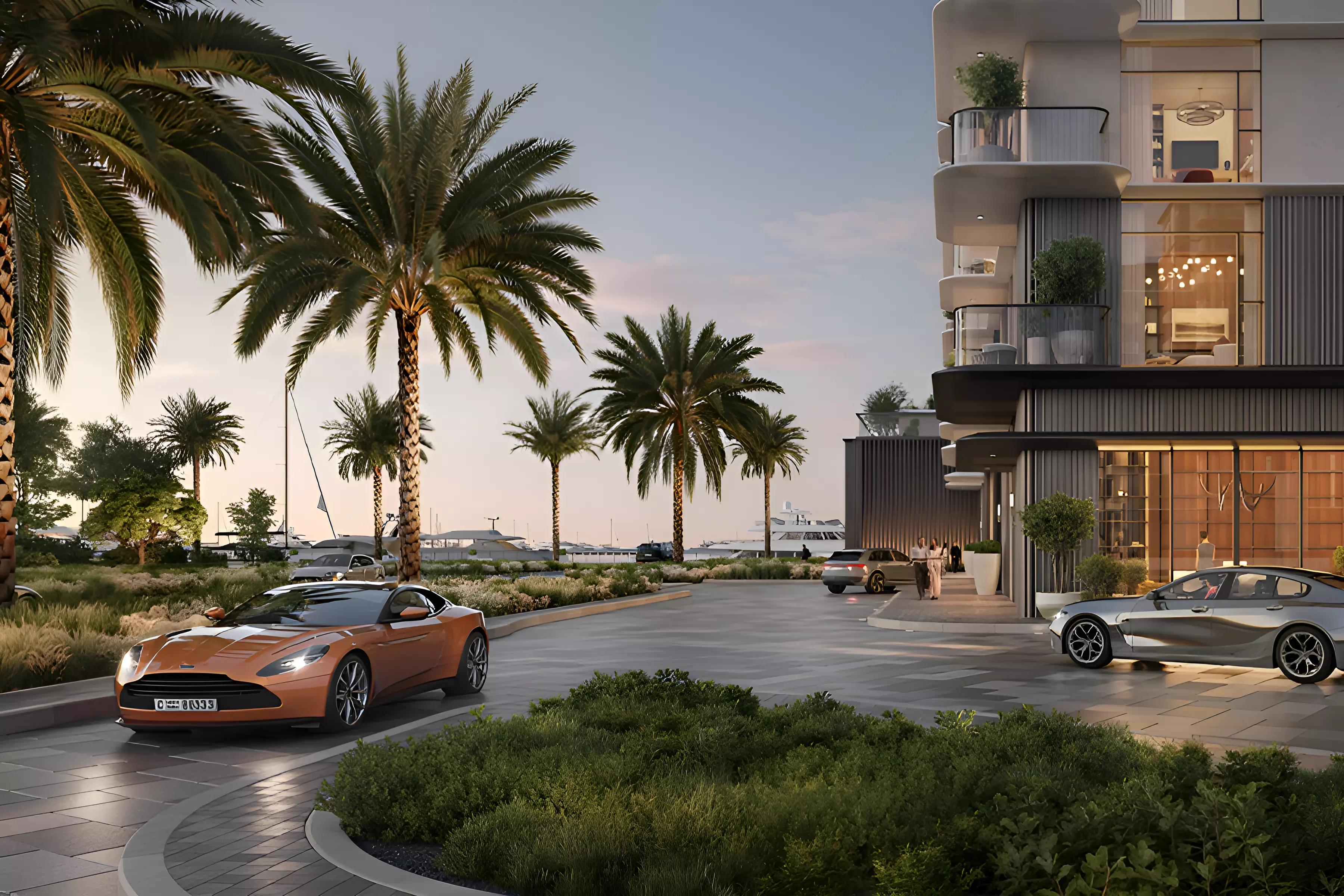 Pier Point Phase 2 landscaped courtyard and pool area, Mina Rashid, Dubai