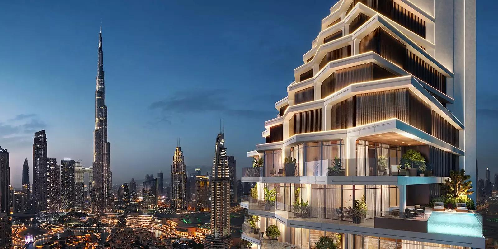 W Residences Dubai apartment interior living area