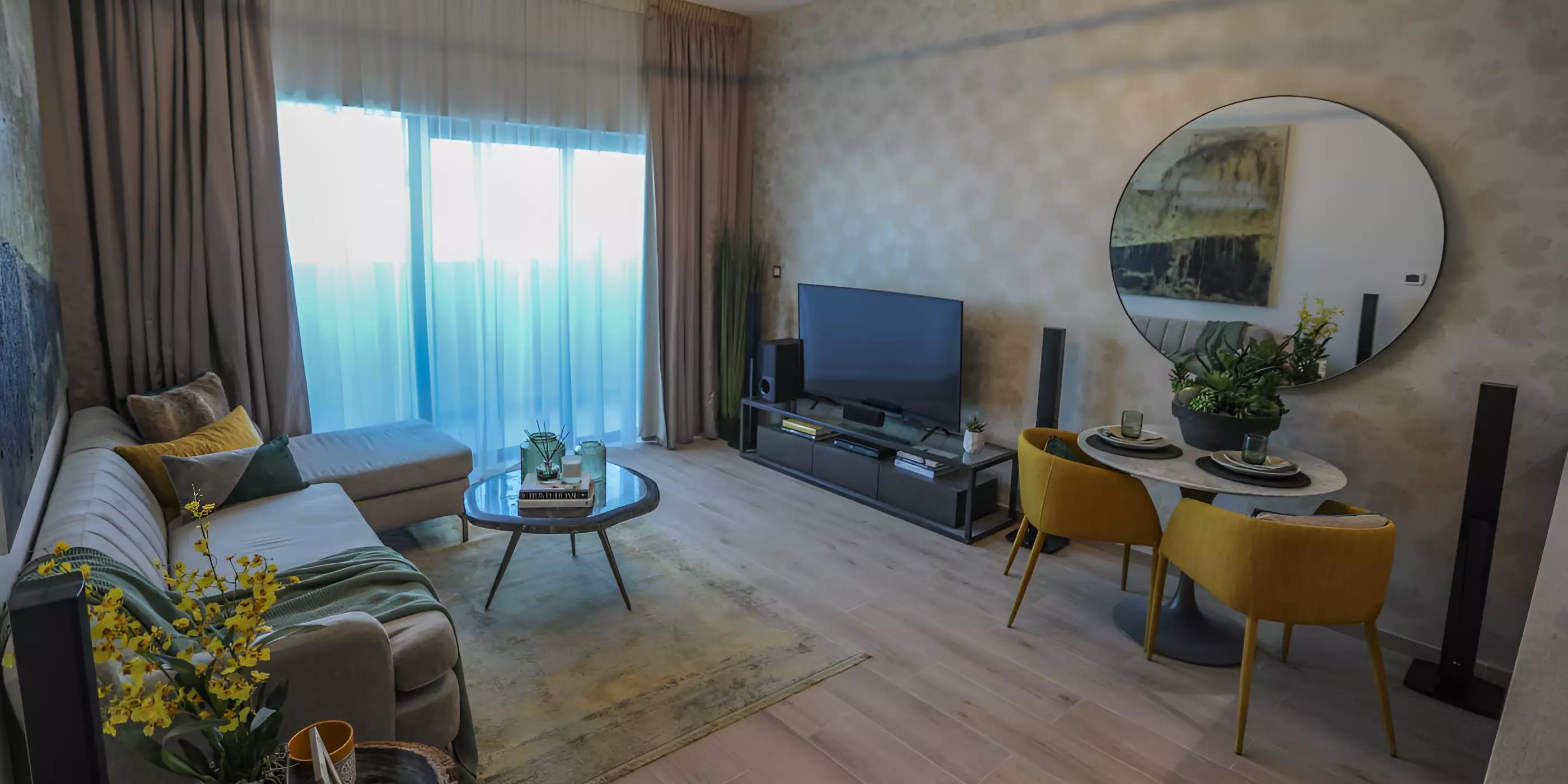 Azizi Aura Phase 2 building entrance and podium level, Jebel Ali, Dubai