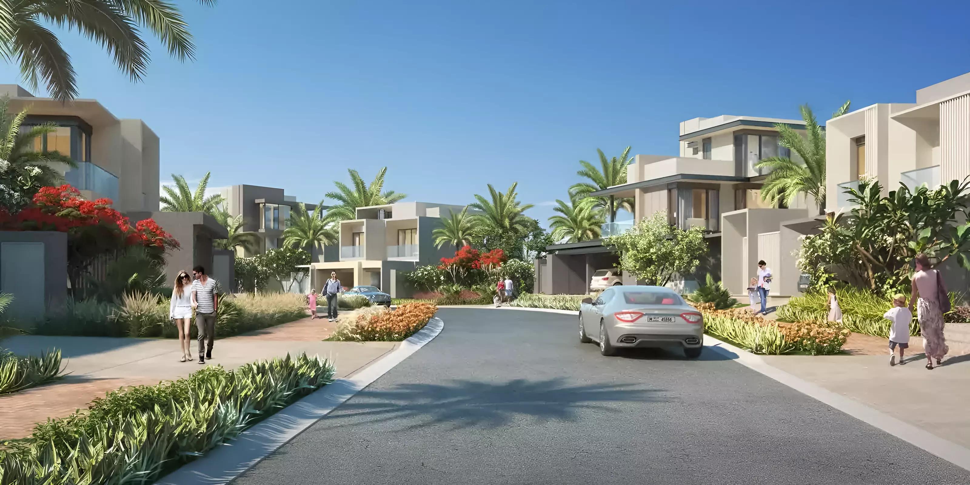 Jebel Ali Village cycle track through the community, Jebel Ali, Dubai
