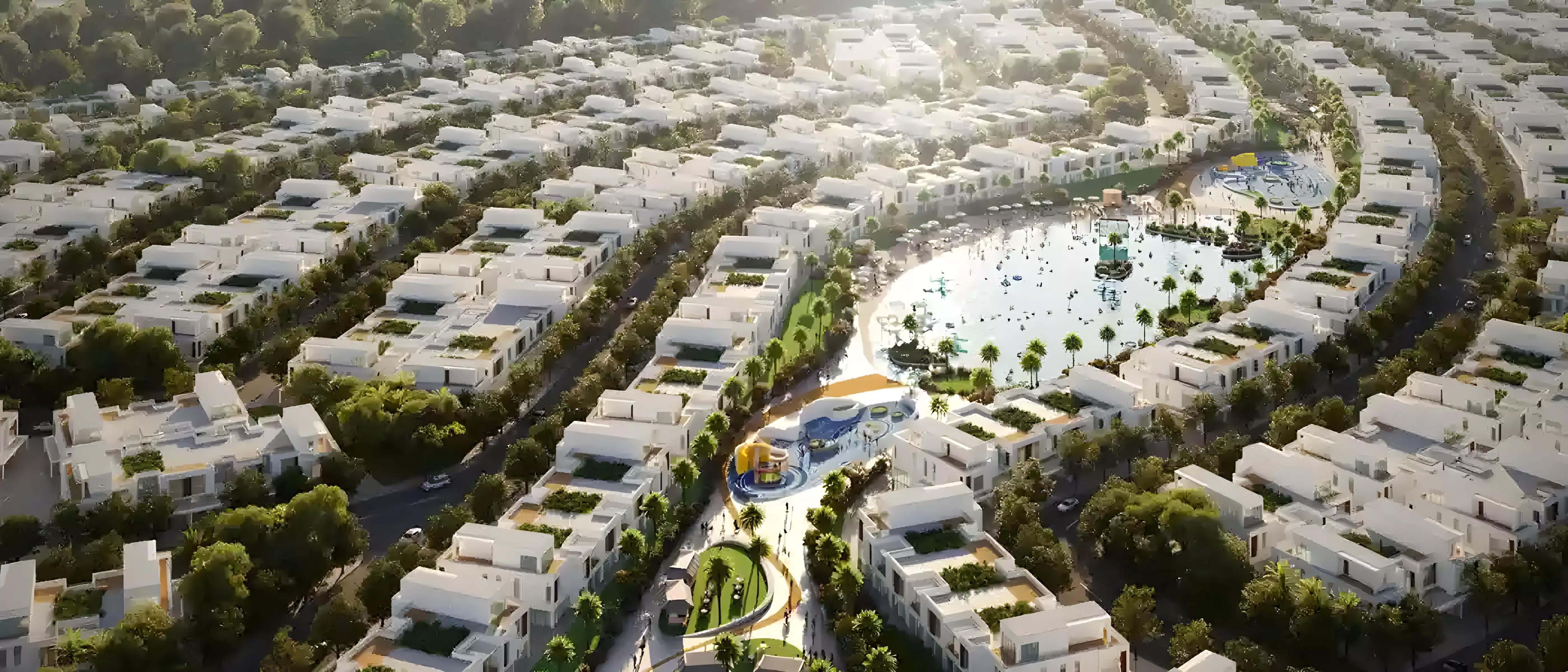 Exterior render of Damac Riverside Views Capri apartment building, DIP 2, Dubai