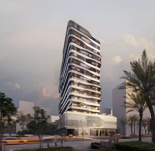 Bayview Boulevard tower exterior view, Dubai Islands