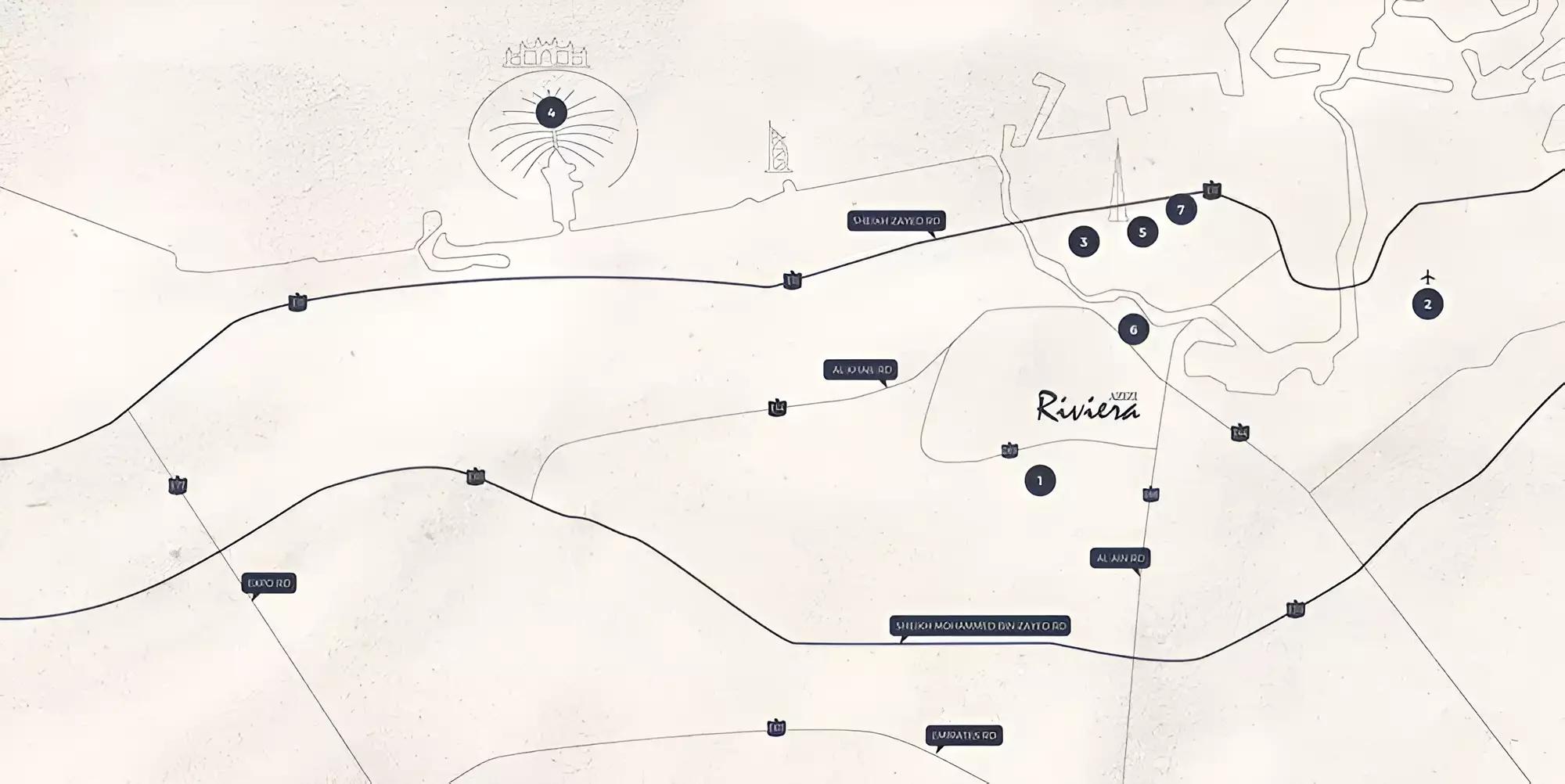 Azizi Riviera 56 master plan layout, Meydan One, Dubai