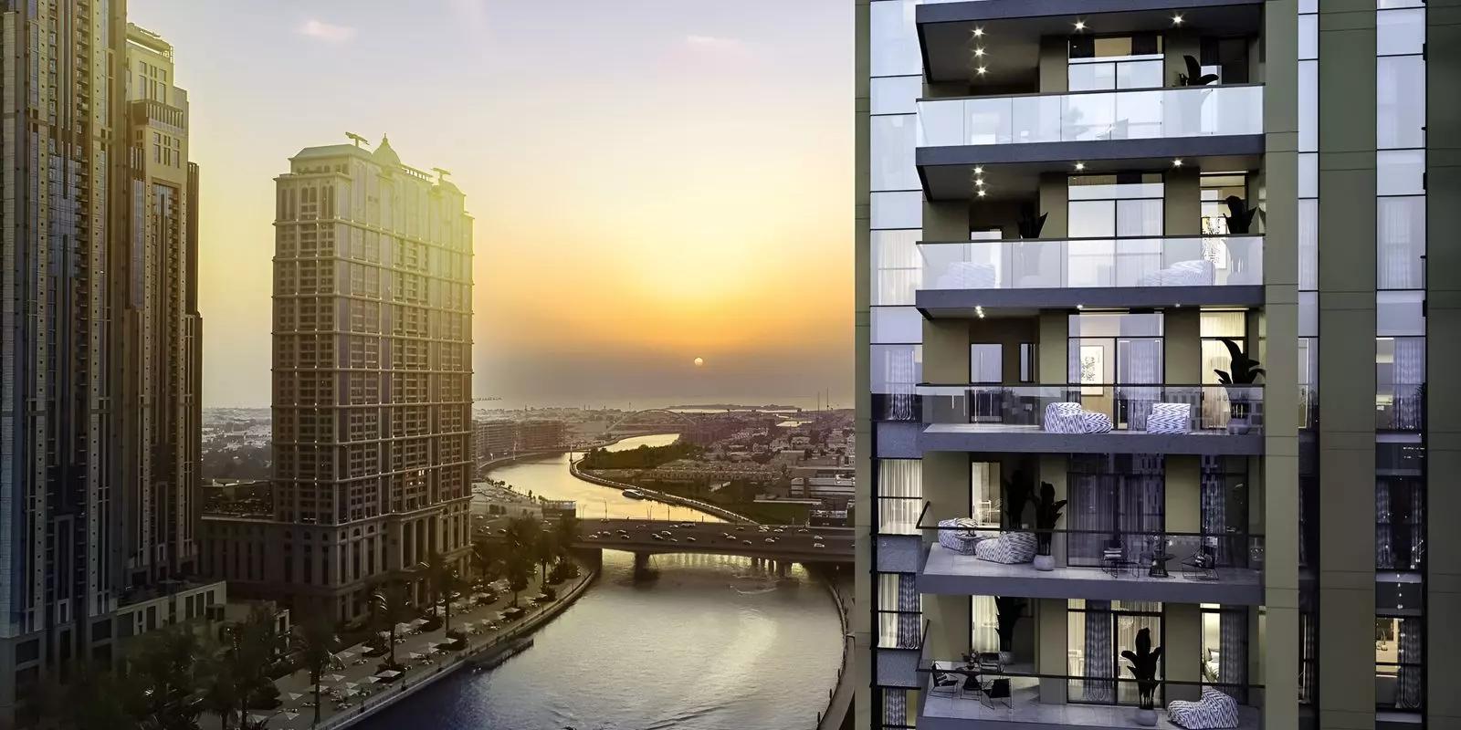 Urban Oasis by Missoni apartment interior with fitted kitchen, Business Bay, Dubai