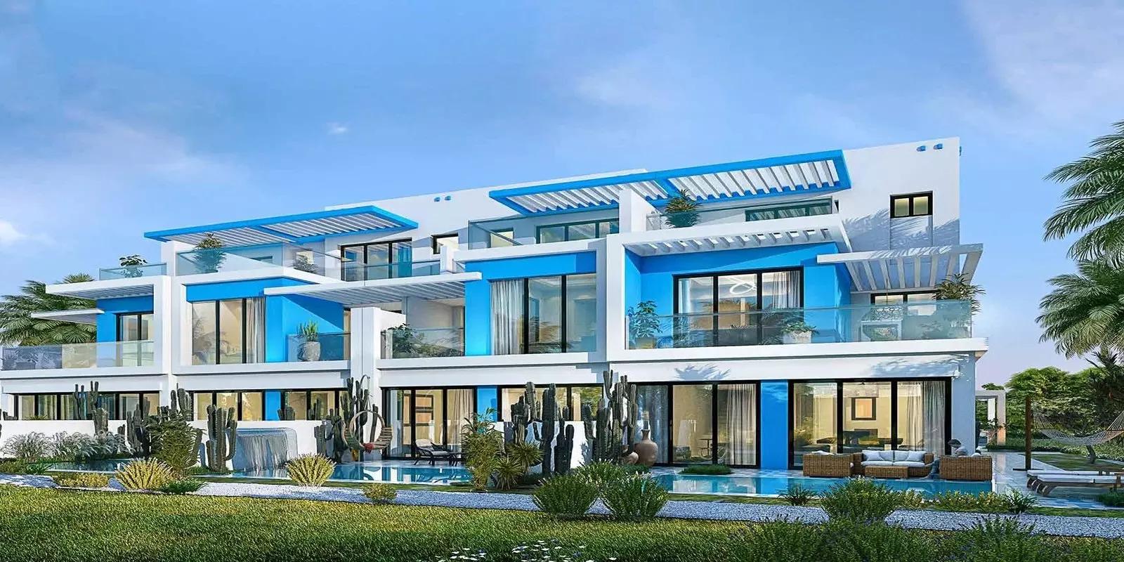 Nice Phase 2 townhouse facade and landscaping at DAMAC Lagoons, Dubai