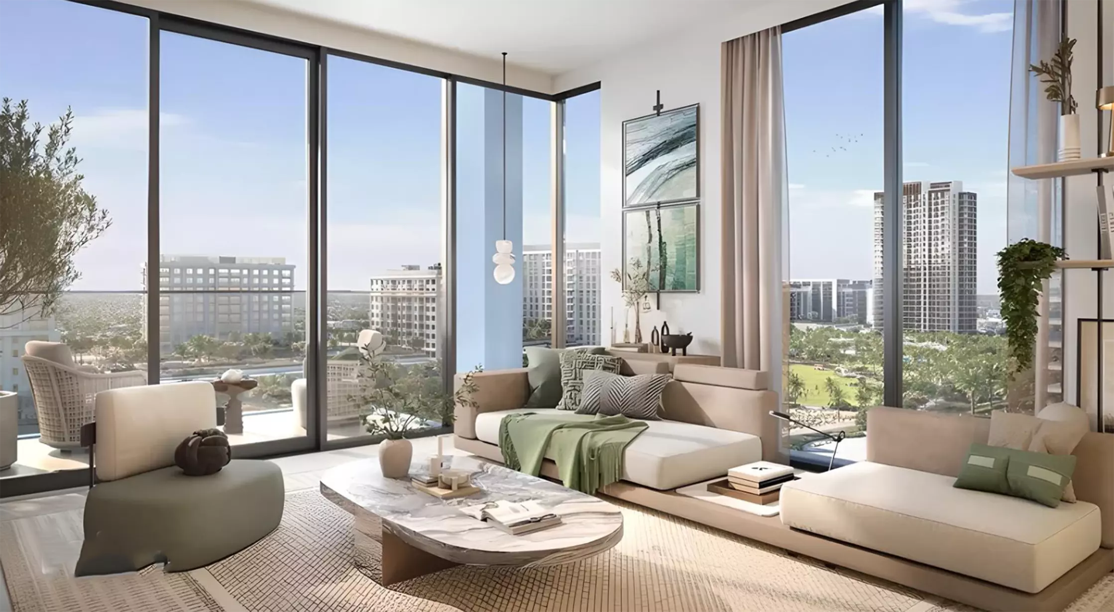 Vida Residences DHE community view within Dubai Hills Estate