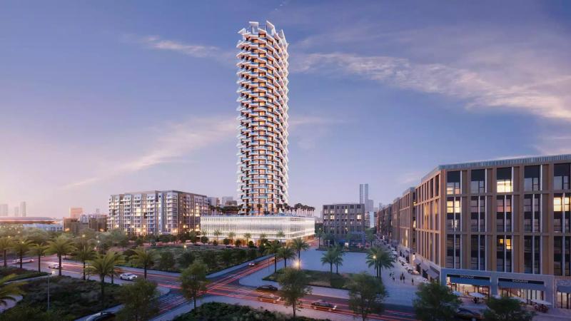 Binghatti Phantom apartment building exterior, JVC District 17, Dubai