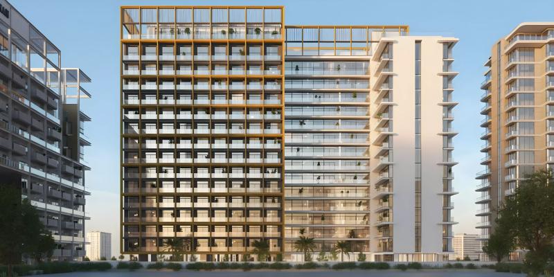 Azizi Farishta II exterior tower facade, Al Jaddaf, Dubai