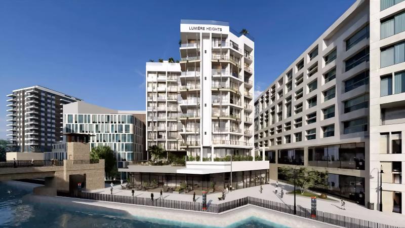 Lumiere Heights exterior facade view, Al Jaddaf, Dubai