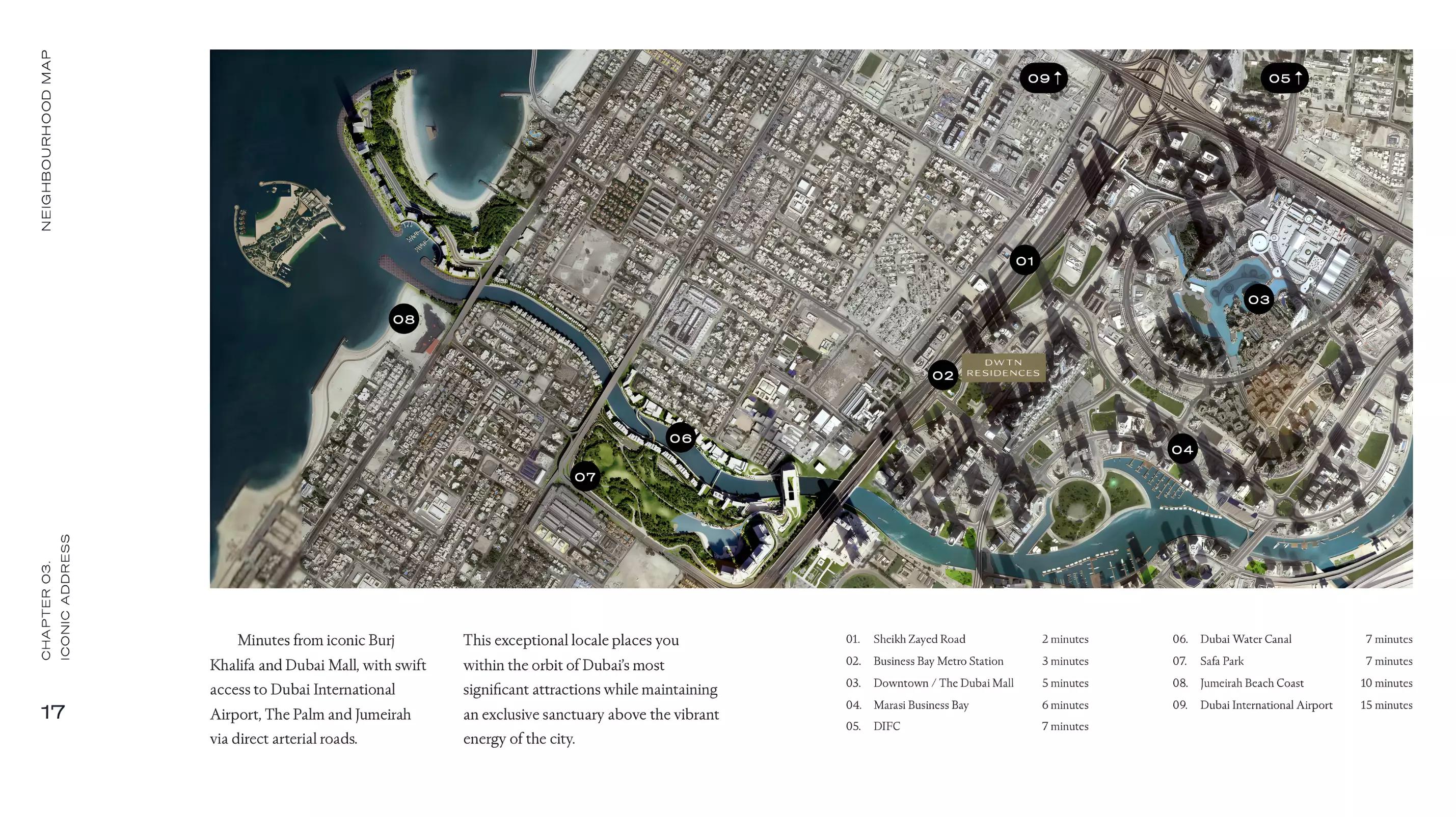 DWTN Residences master plan and community layout, Business Bay