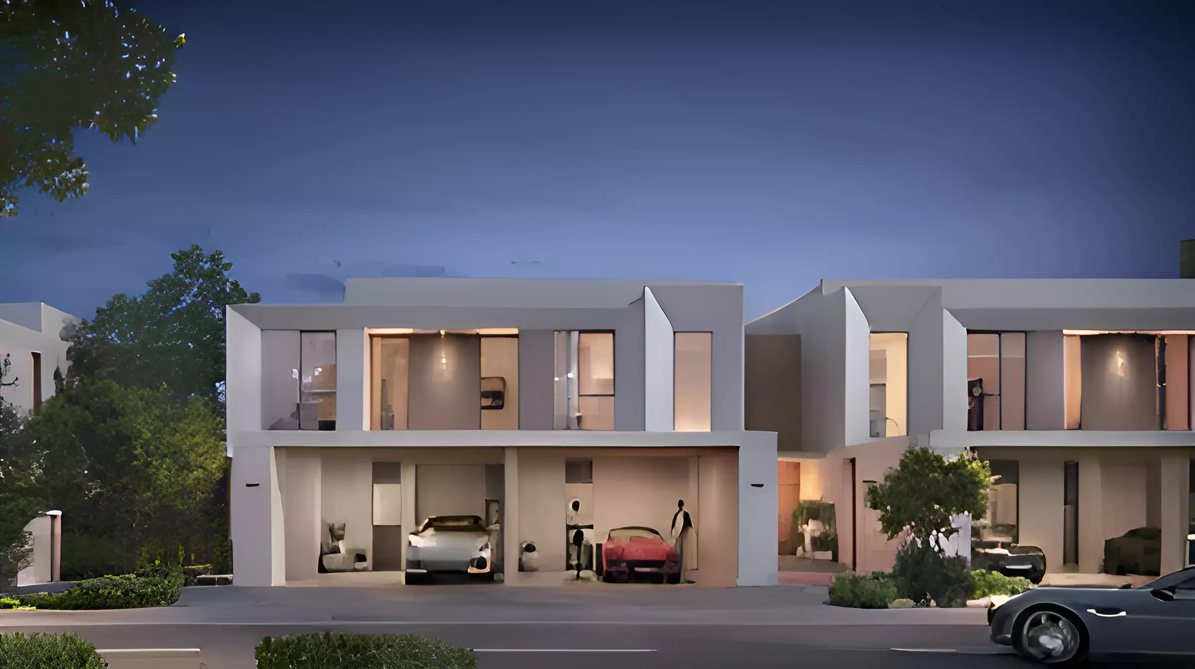 Venera townhouse living space interior, The Valley, Dubai