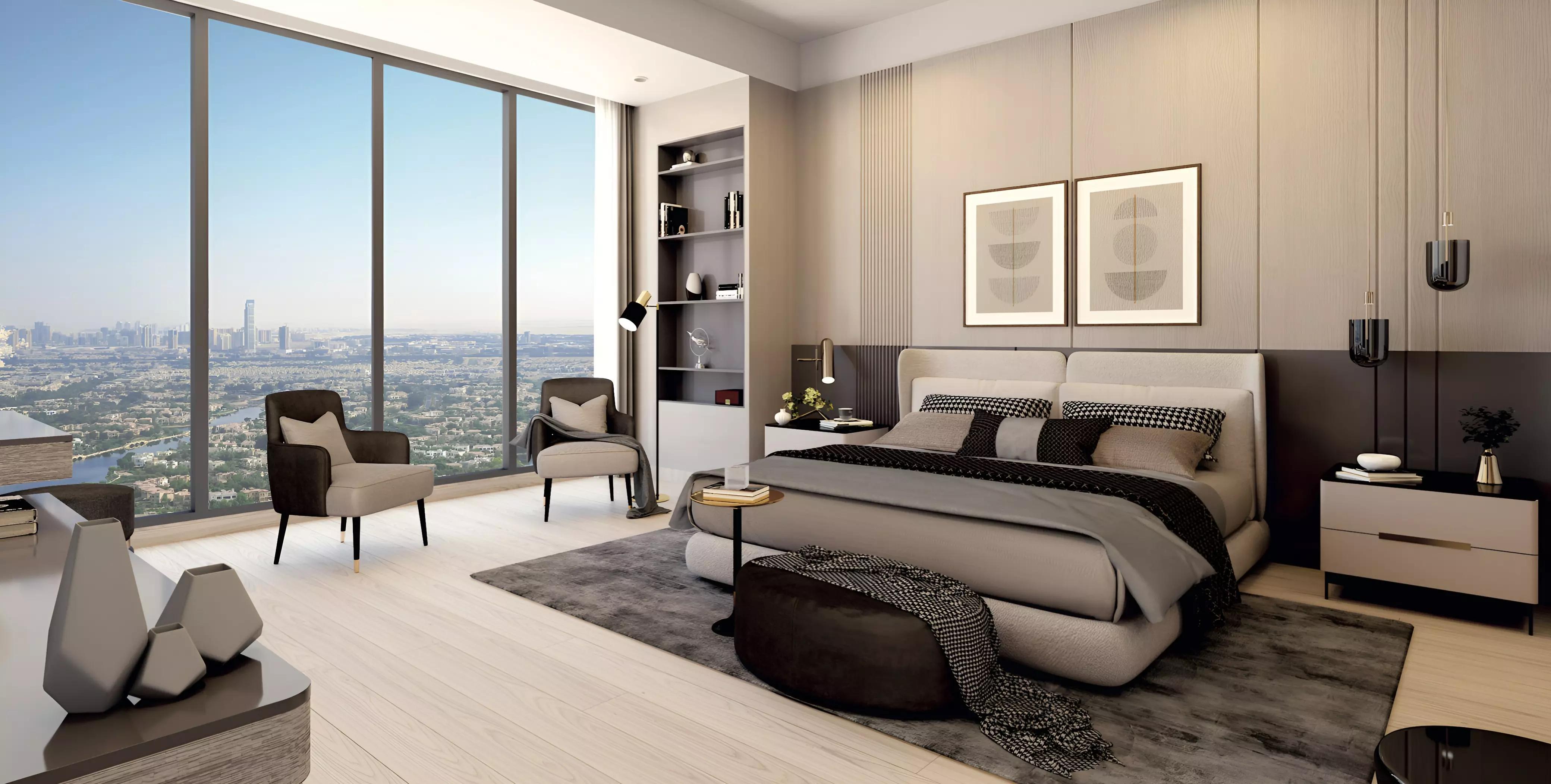 Me Do Re apartment interior living area, JLT Cluster L, Dubai